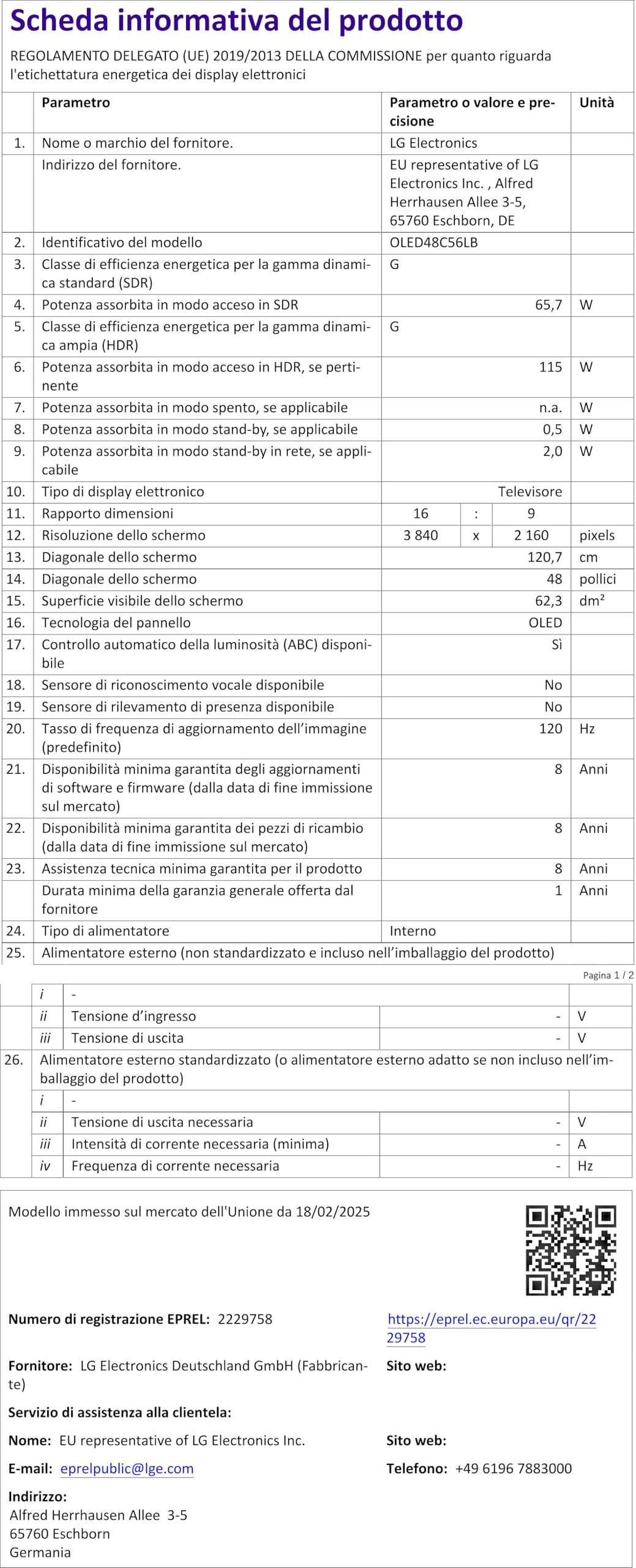 LG OLED evo AI C5 TV 42 pollici, Smart TV 4K, Processore α9 Gen8, webOS ...