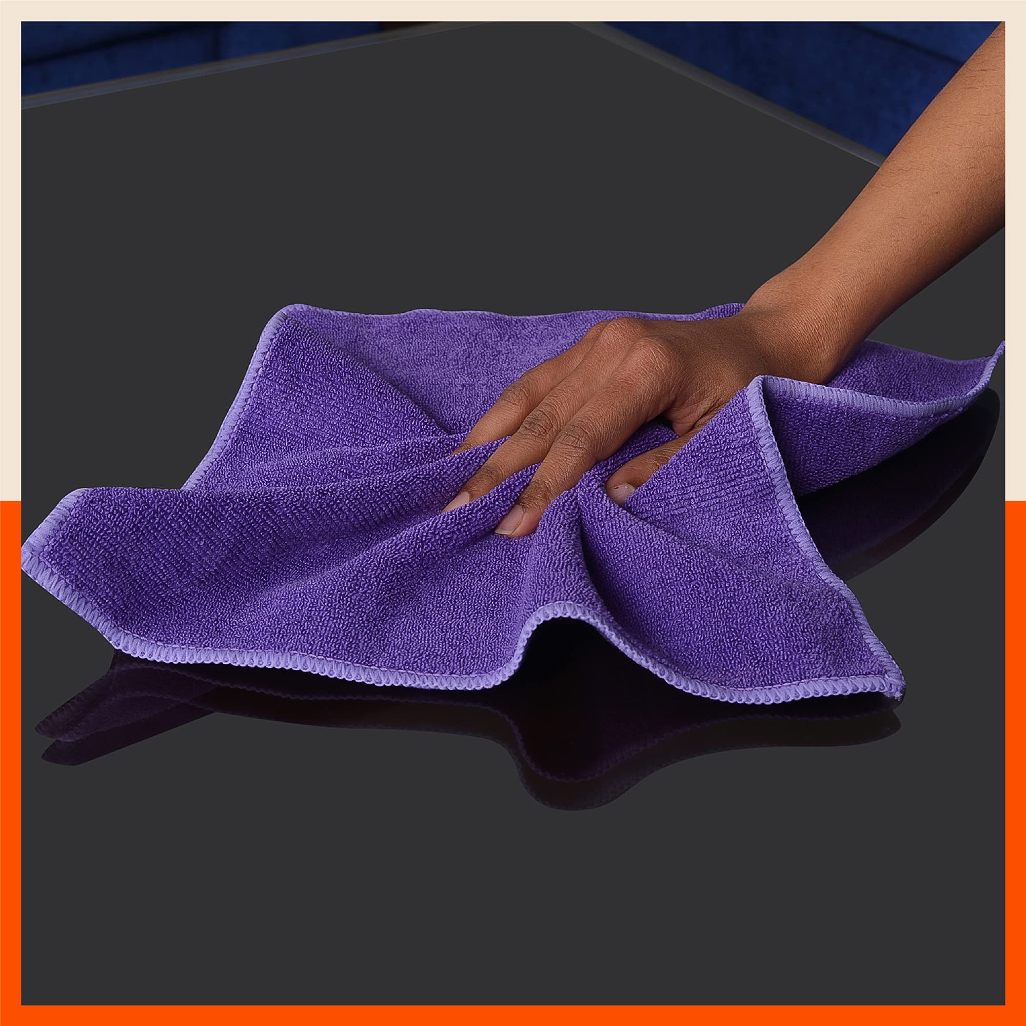 Bathla Spic & Span Multi Purpose Micro Fiber Cleaning Cloth - 380 GSM: 30cmx30cm (Pack of 3 - Purple) (B07QBFMK7P) Amazon Price History, Amazon Price Tracker