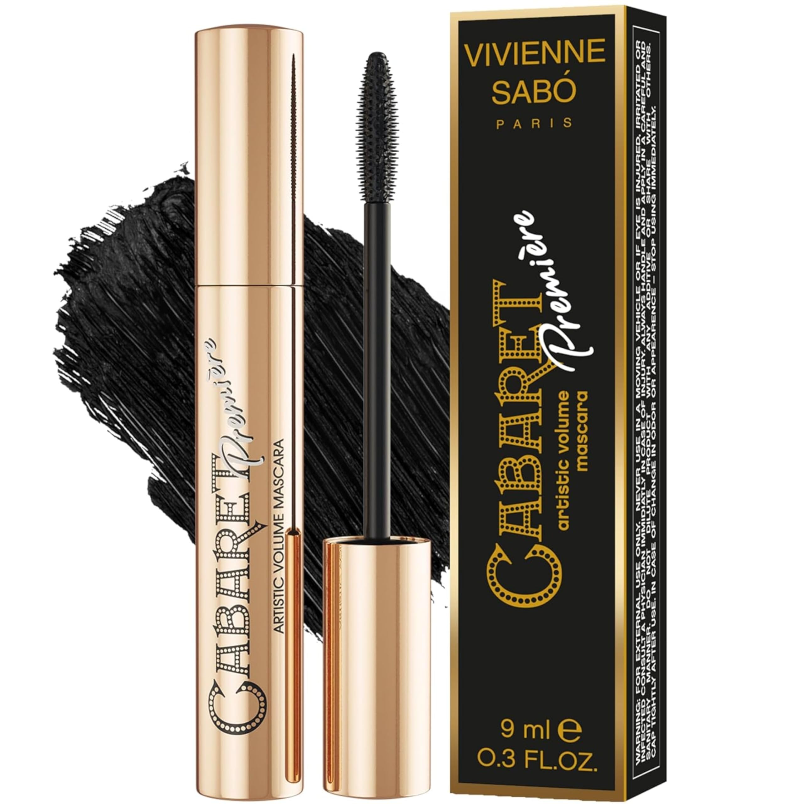 Cabaret Première - Artistic Volume Mascara No. 01 Black - Long-Lasting and High Definition Formula for Stargazing - Spectacular False Eyelashes Effect and No Bundles - 10 ml