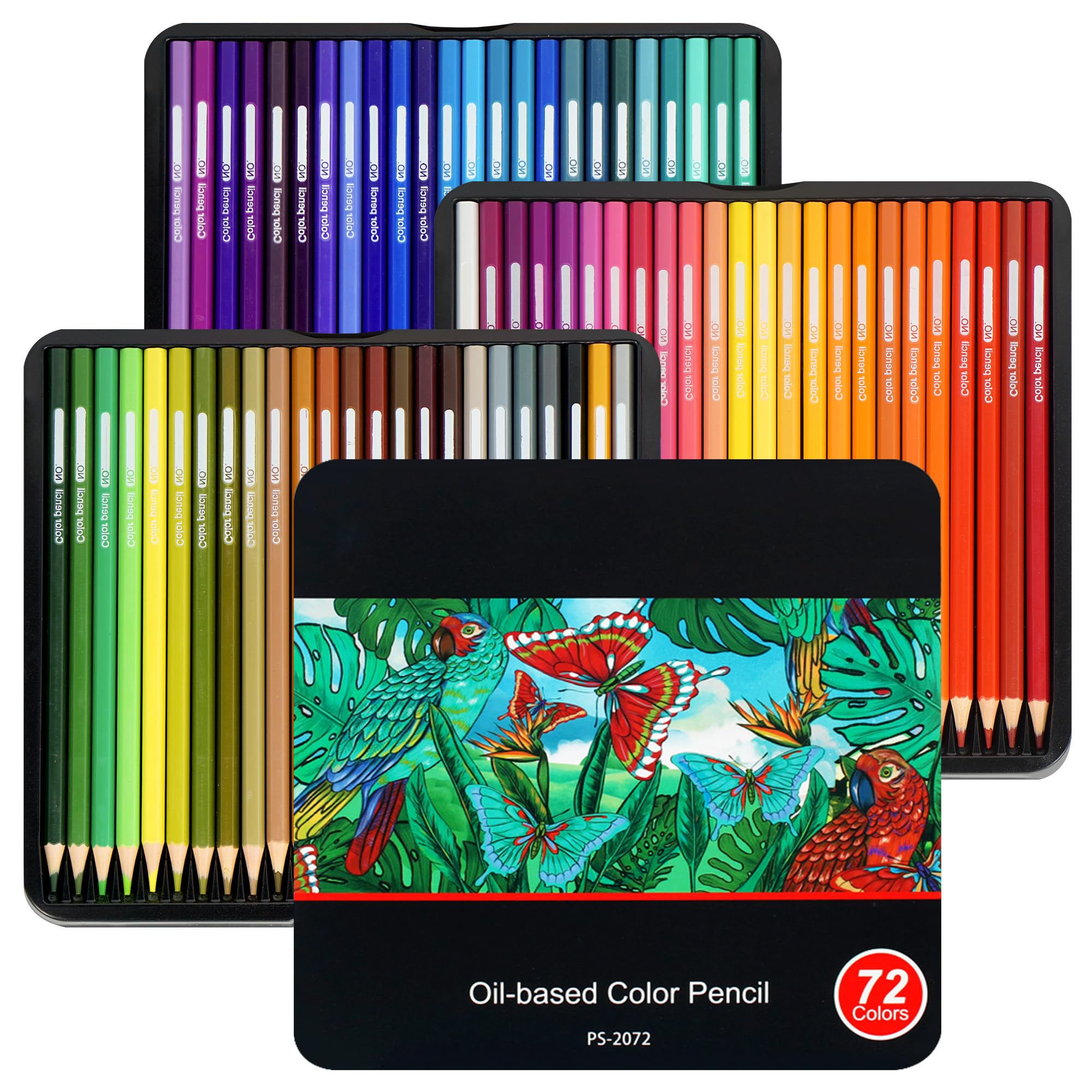Lot de 72 crayon de couleurs de qualité pour adultes, artistes professionnels et coloristes, fournitures artistiques pour enfants débutants, crayons de couleur pour étudiants