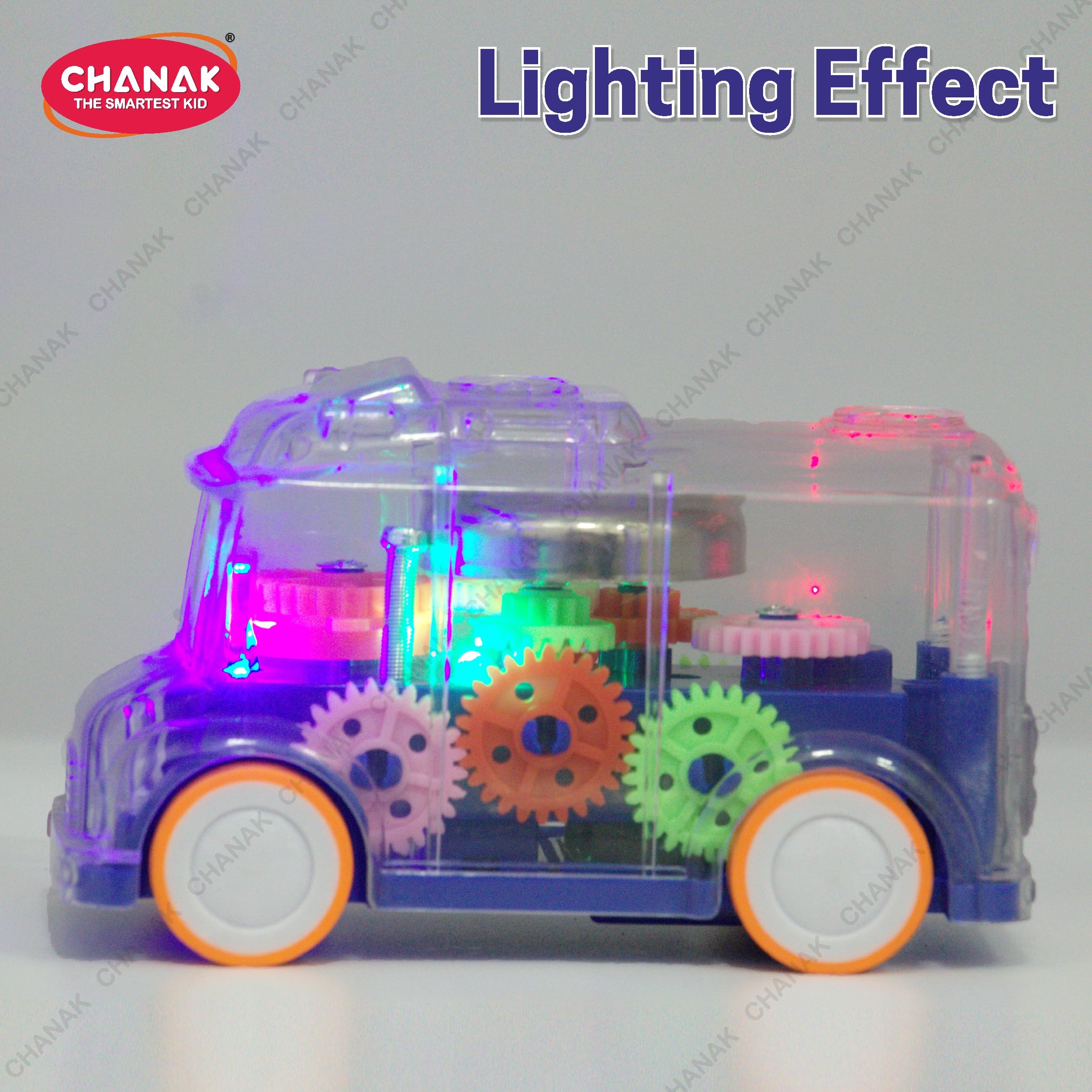 Chanak Transparent Gear Bus for Kids, Mini School Bus with Tinkling Sound and Light Toy for Kids Above 3 Years, BIS Approved (Dark Blue) - Image 7 thumbnail