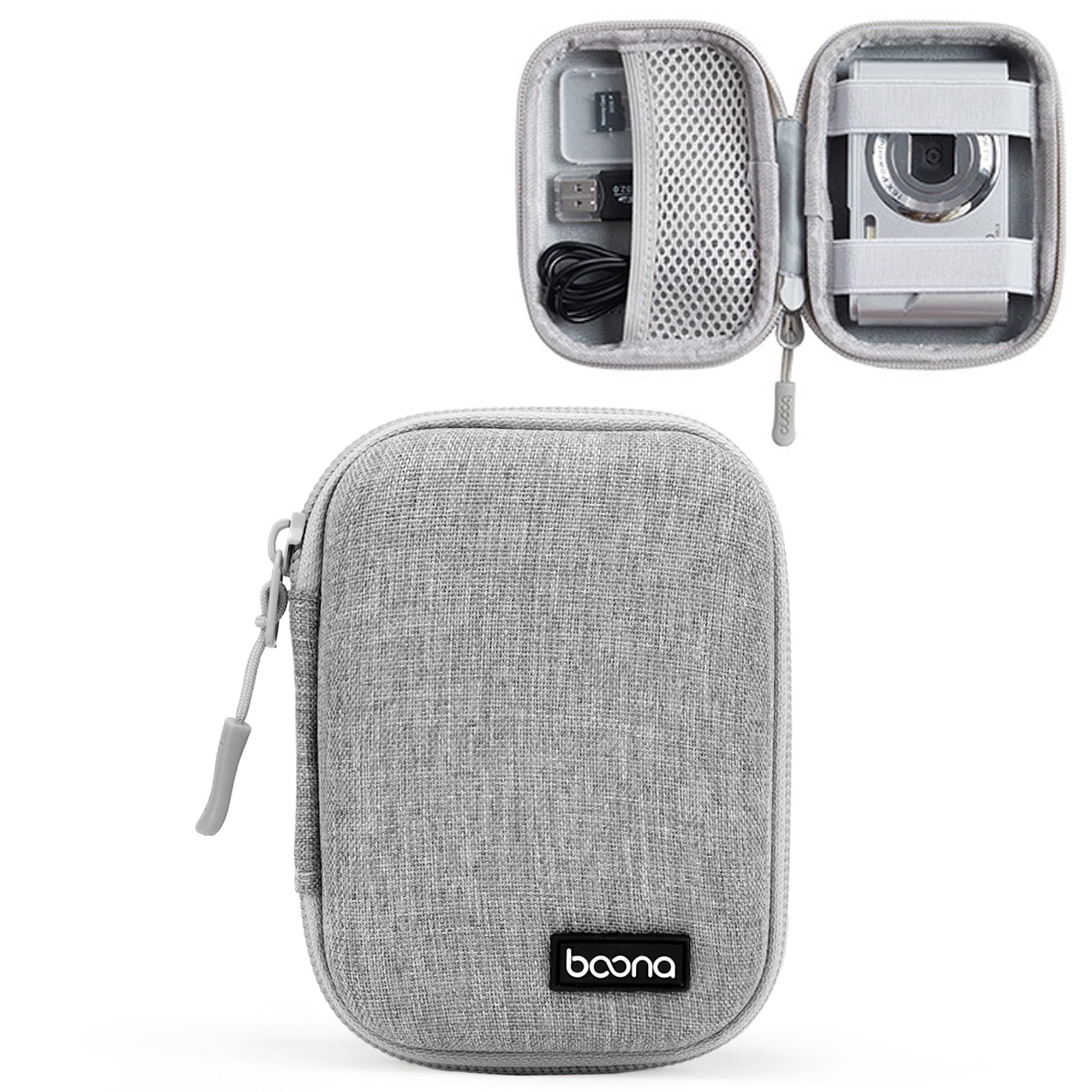 Digital Camera Case Compatible with CAMKORY/for Kodak PIXPRO/for Lecran/for VAHOIALD/for Canon IXUS 285 HS, Small Travel Cameras Storage Holder for Accessories SD Card (Oxford-Grey)