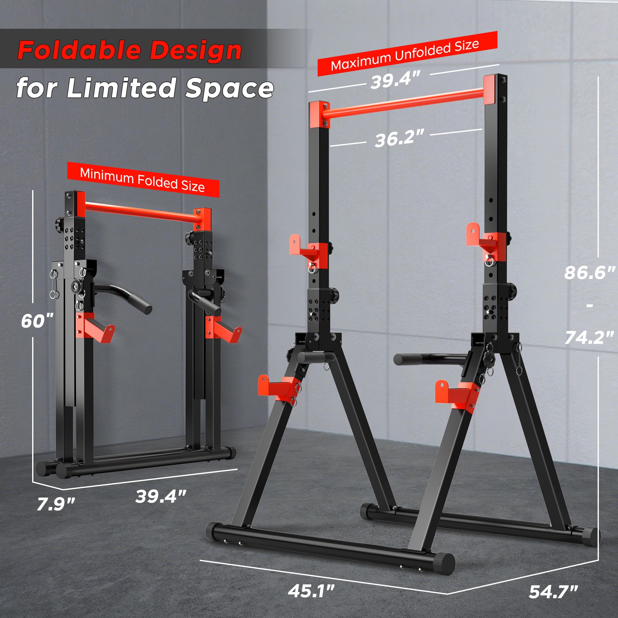 Photo 1 of ****************FOR PARTS ONLY- One of the legs is missing****************
SogesHome Power Tower Dip Station Pull Up Bar for Home Gym, Adjustable & Foldable Multifunction Fitness Workout Station with Triangular Stability Design for Strength Training, Blac