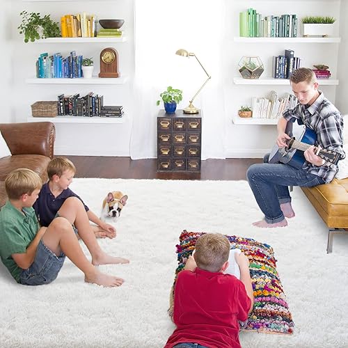 Miniatura 8 de ISEAU - Alfombras mullidas, suaves, peludas, cómodas, bonitas, para interior, para la habitación de niños, alfombra de cabecera, para niños y niñas,