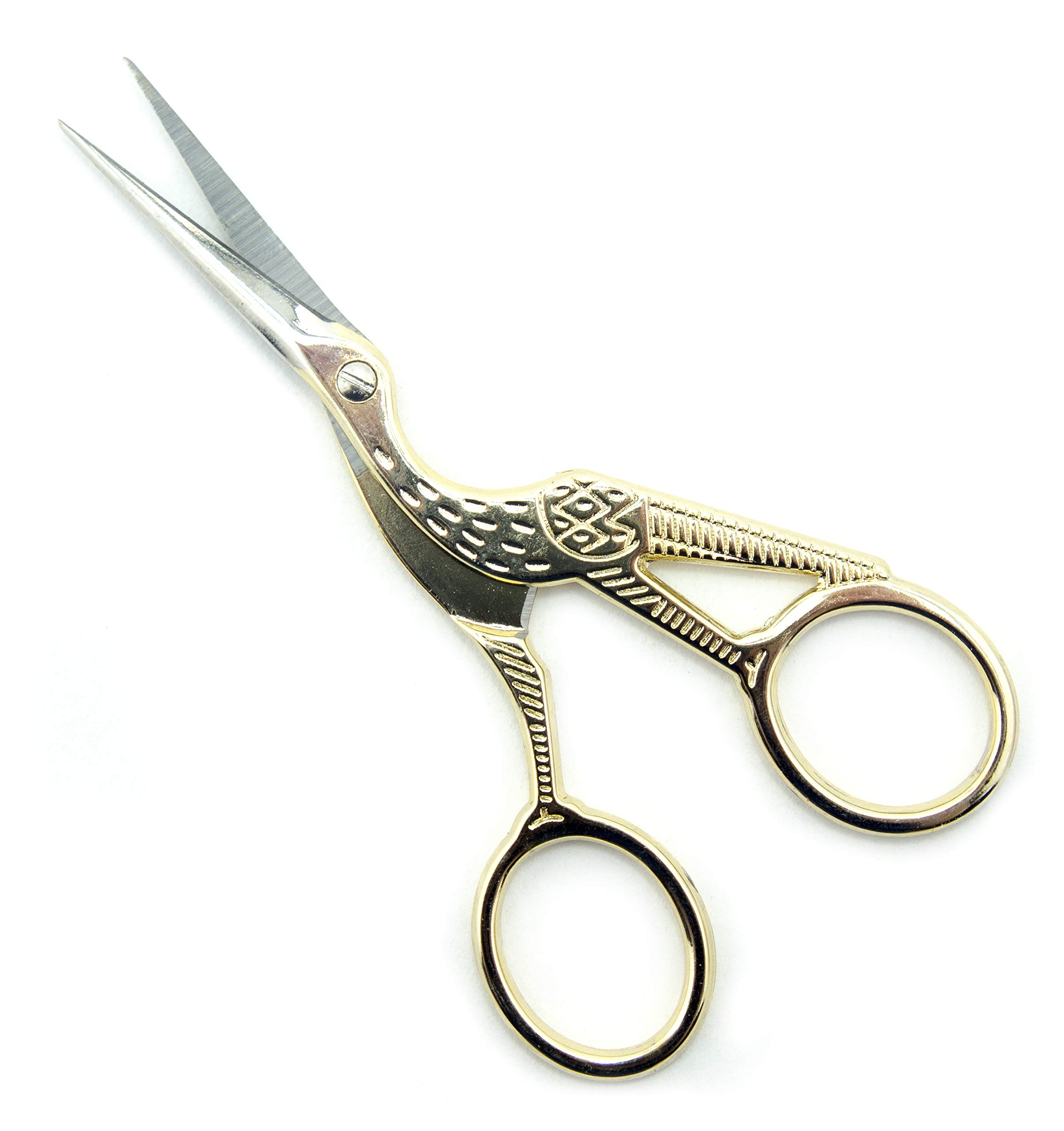 Hand Gold Hand® Large Classic Forged Stork Embroidery Scissors, Tone Finish 12 Cm