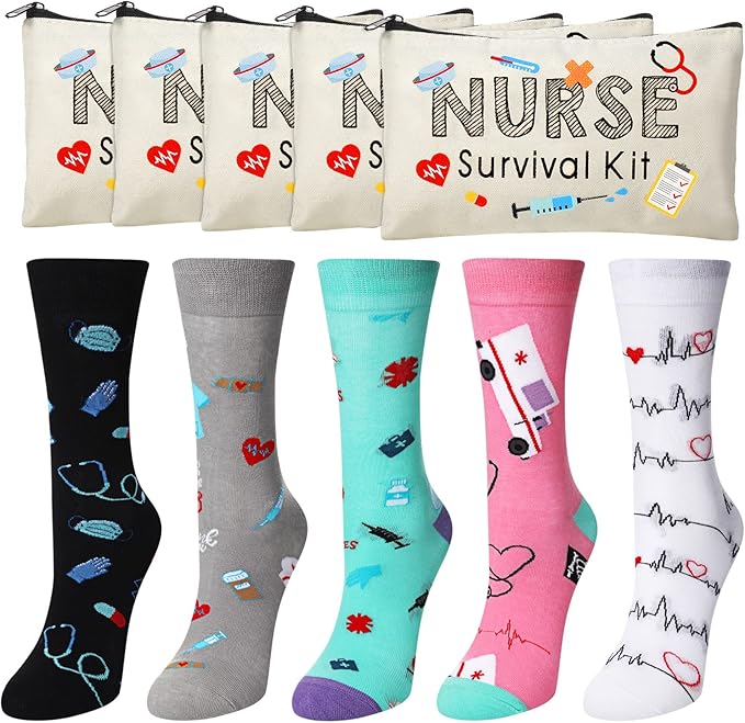 Vicenpal 10 Pcs Nurses Appreciation Gifts for Women,5 Pairs