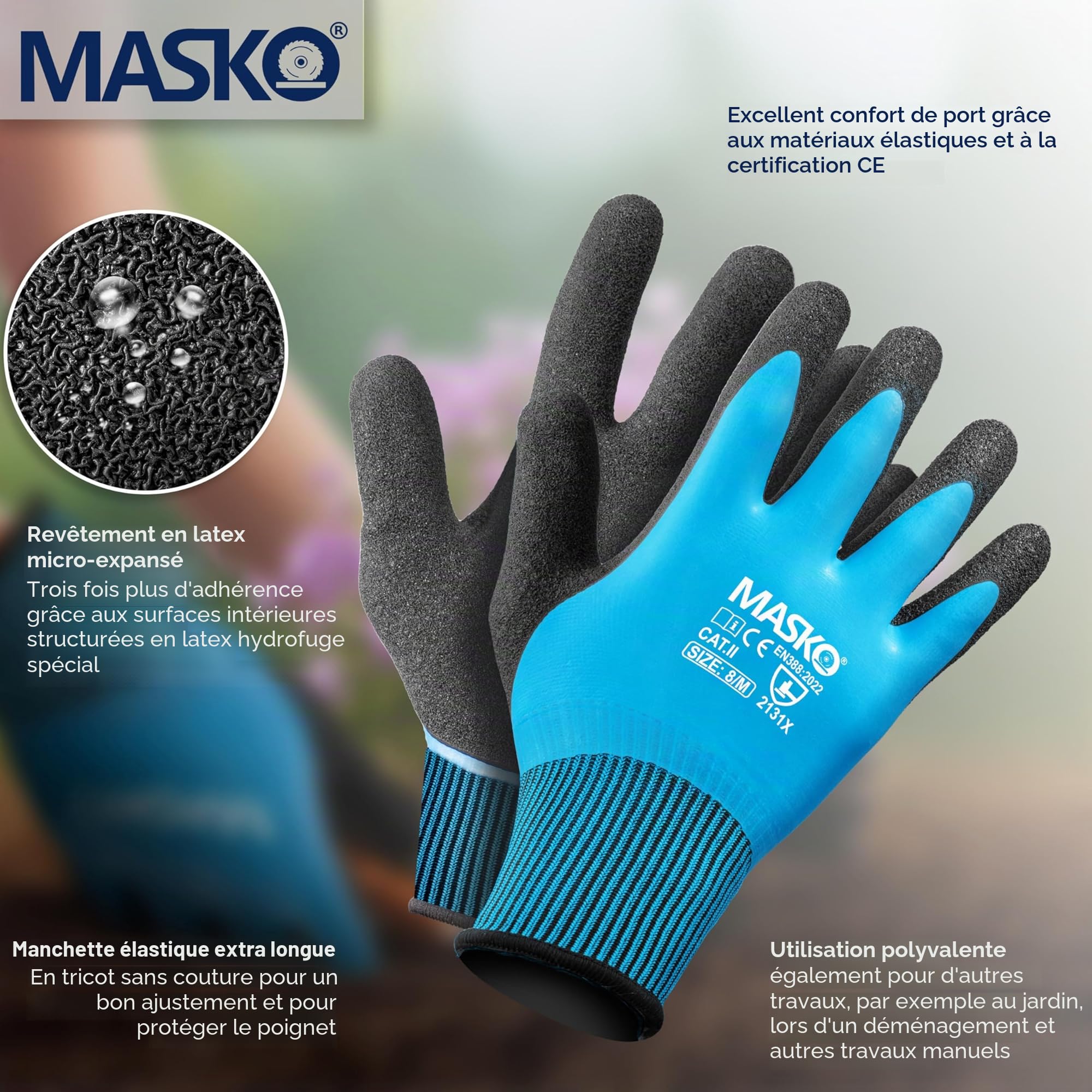 Masko clé dynamométrique 40-210 Nm 1/2" CV avec 3 douilles 17-21 mm et rallonge 125 mm coffret