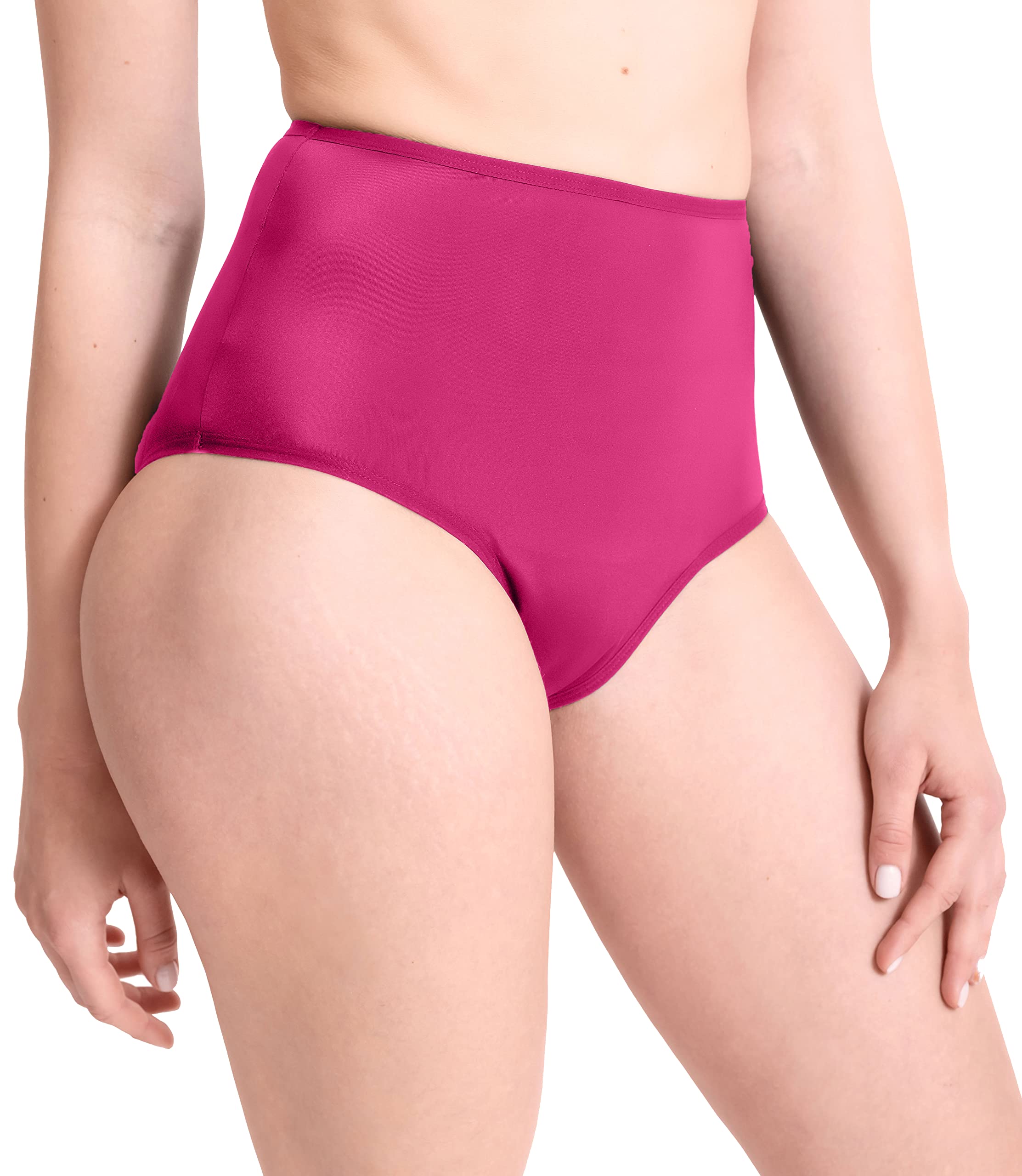 Period Swimwear - Black Menstrual Leakproof Bikini Bottoms - High Waisted Swim Bottoms for Teens, Girls, Women