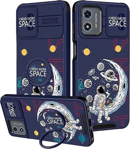 Funda 2 en 1 para Moto G Power 5G 2023 para mujeres, astronauta, linda funda de teléfono para niñas, niños, hombres, espacio, NASA, bonito diseño de