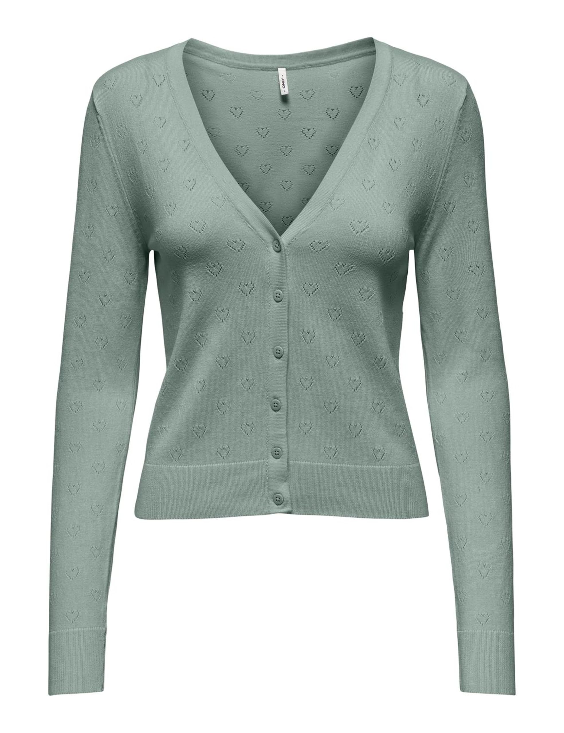 ONLY Damen Strickjacke leichte Damenjacke Cardigan mit Herz-Muster ONLMeddi Heart