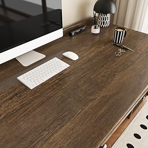 Miniatura 2 de WESTICK Papel de contacto para encimera, papel tapiz de madera para dormitorio, papel de contacto de grano de madera marrón para armarios,