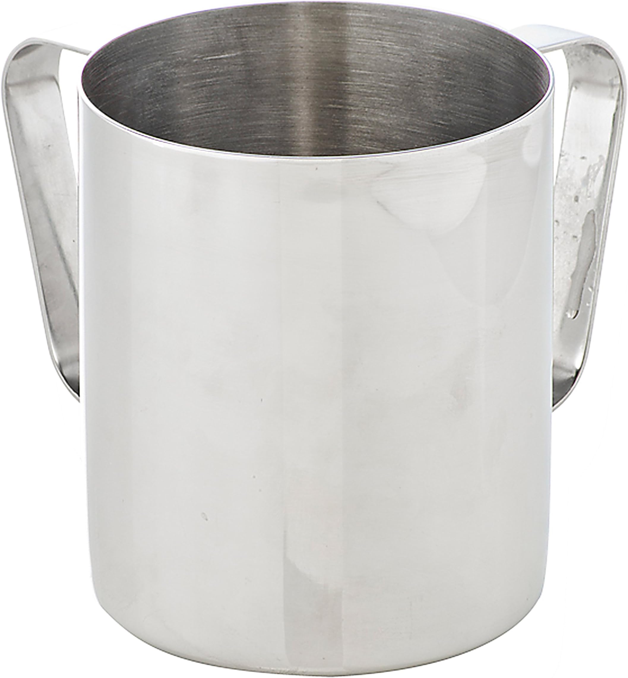 The Kosher Cook Stainless Steel Netilat Yadayim Cup - Medium 5” Straight Solid - Dual Handle - Rust, Break and Crack Proof Negel Vasser Cup - Judaica Gift Collection