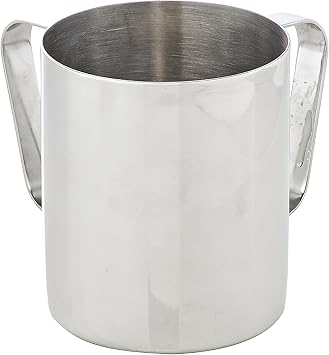 The Kosher Cook Stainless Steel Netilat Yadayim Cup - Medium 5 Straight Solid - Dual Handle - Rust, Break and Crack Proof Negel Vasser Cup - Judaica Gift Collection