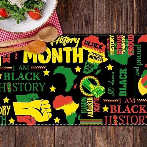 Miniatura 4 de Camino de mesa del mes de la historia afroamericana festival de la igualdad celebración social vacaciones cocina mesa de comedor 13 x 90 pulgadas