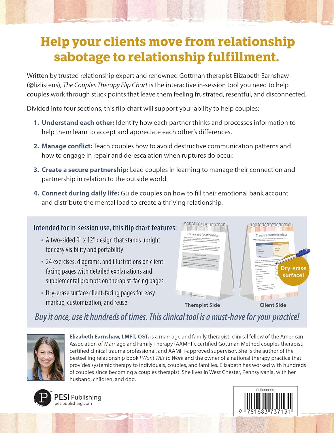 The Couples Therapy Flip Chart: A Psychoeducational Tool to Help Couples Identify Patterns of Disconnection, Manage Relationship Conflict, and Create a Thriving Partnership      Spiral-bound – June 11, 2024