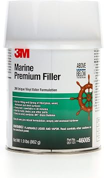 3M Marine Premium Filler, 46005 1 qt , White