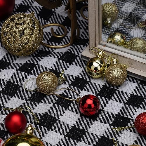 Miniatura 3 de Juego de 72 bolas de Navidad inastillables adornos de Navidad para decoración del árbol de Navidad fiestas vacaciones bodas rojo