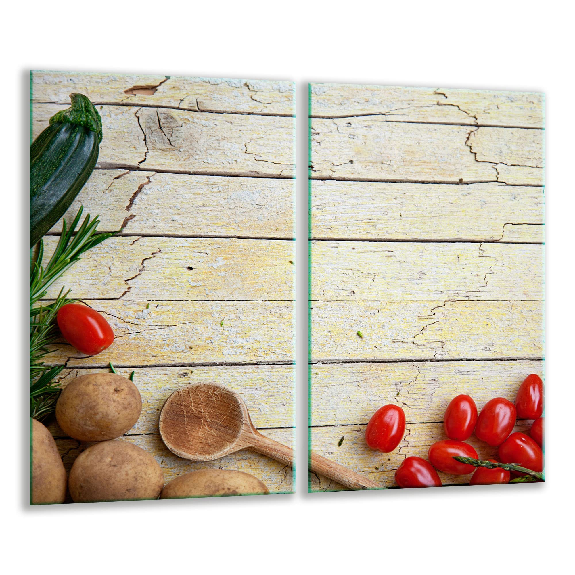 2 Coperture Per Piano Cottura In Vetro Di Sicurezza 40x52 Cm | Lastra Protettiva Multiuso Per Cucina, Tagliere E Sottopentola - 2