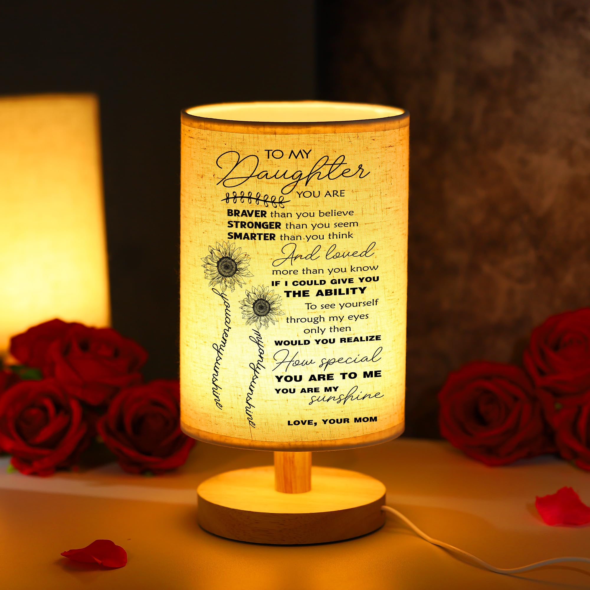 TURMTF Daughter Gift from Mum-Table Lamp Gifts to Daughter Gifts Birthday Anniversary Wedding Gift Ideas โ image 1