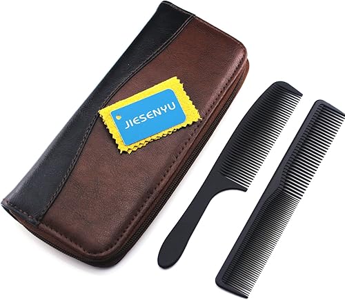 Miniatura 5 de JIESENYU Juego de tijeras profesionales para zurdos de 7.0 pulgadas, rectas y adelgazantes, tijeras de barbero, JP440C, 62HRC (juego de tijeras)