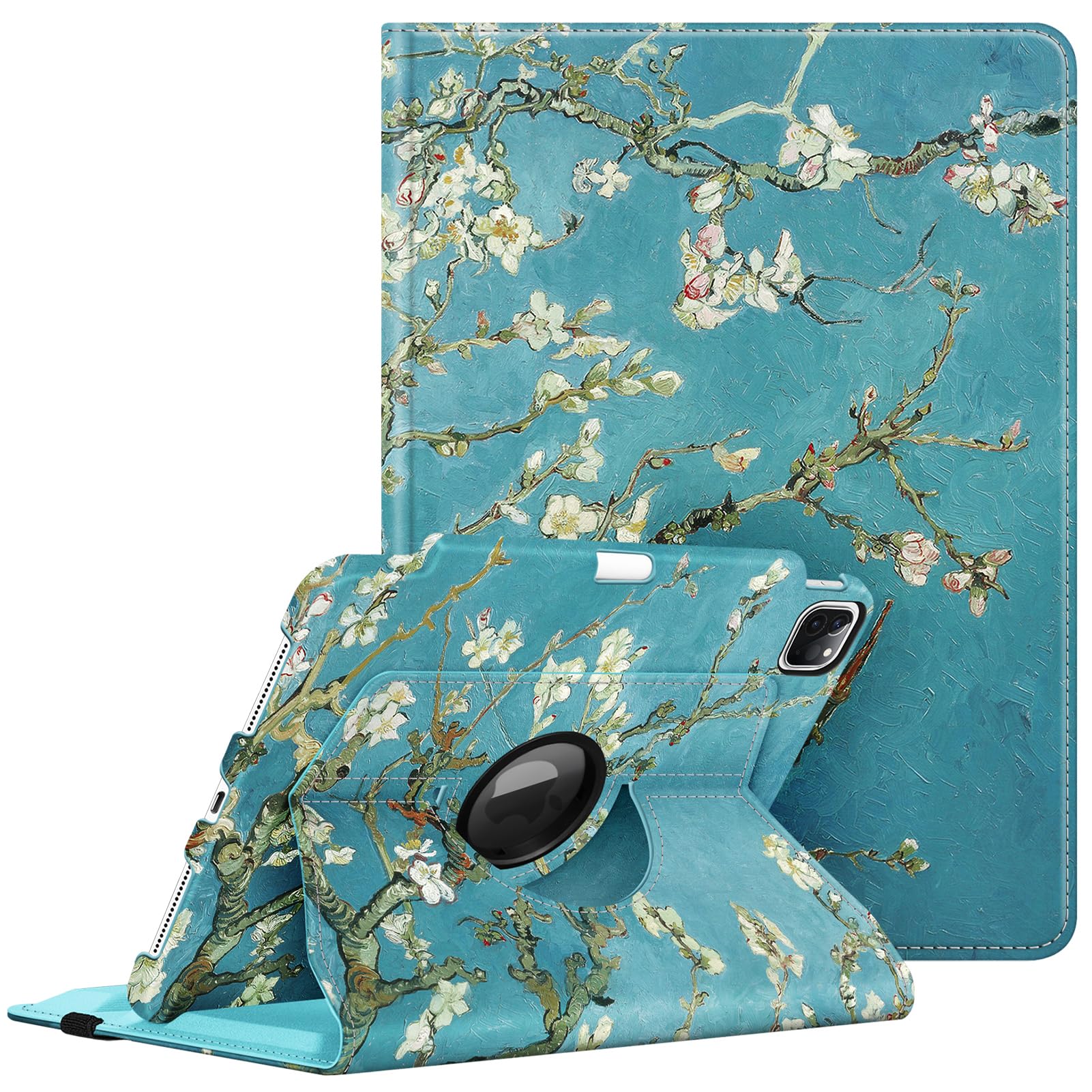 Fintie Rotating Case for iPad Pro 11-inch (4th / 3rd Generation) 2022/2021-360 Degree Swiveling Stand Cover w/Pencil Holder, Auto Sleep/Wake, Also Fit