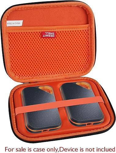 Vista 21 de Hermitshell Funda de viaje rígida para SanDisk 500 GB / 250 GB / 1 TB / 2 TB Extreme Portable SSD (negro + Monterey, funda para 3 discos duros)