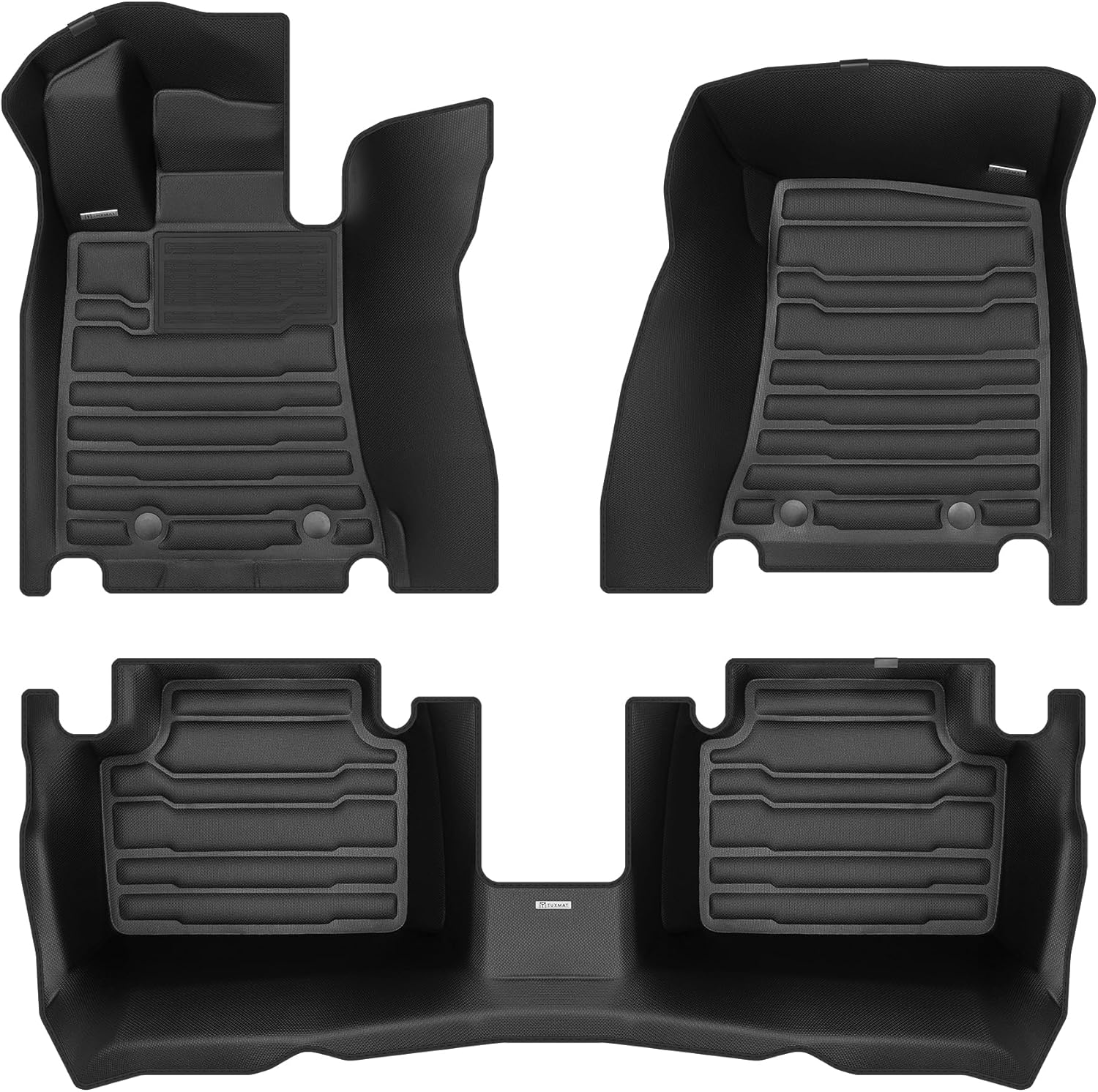 TuxMat - for Alfa Romeo Giulia RWD 2017-2024 Models - Custom Car Mats - Maximum Coverage, All Weather, Laser Measured - This Full Set Includes 1st and 2nd Rows