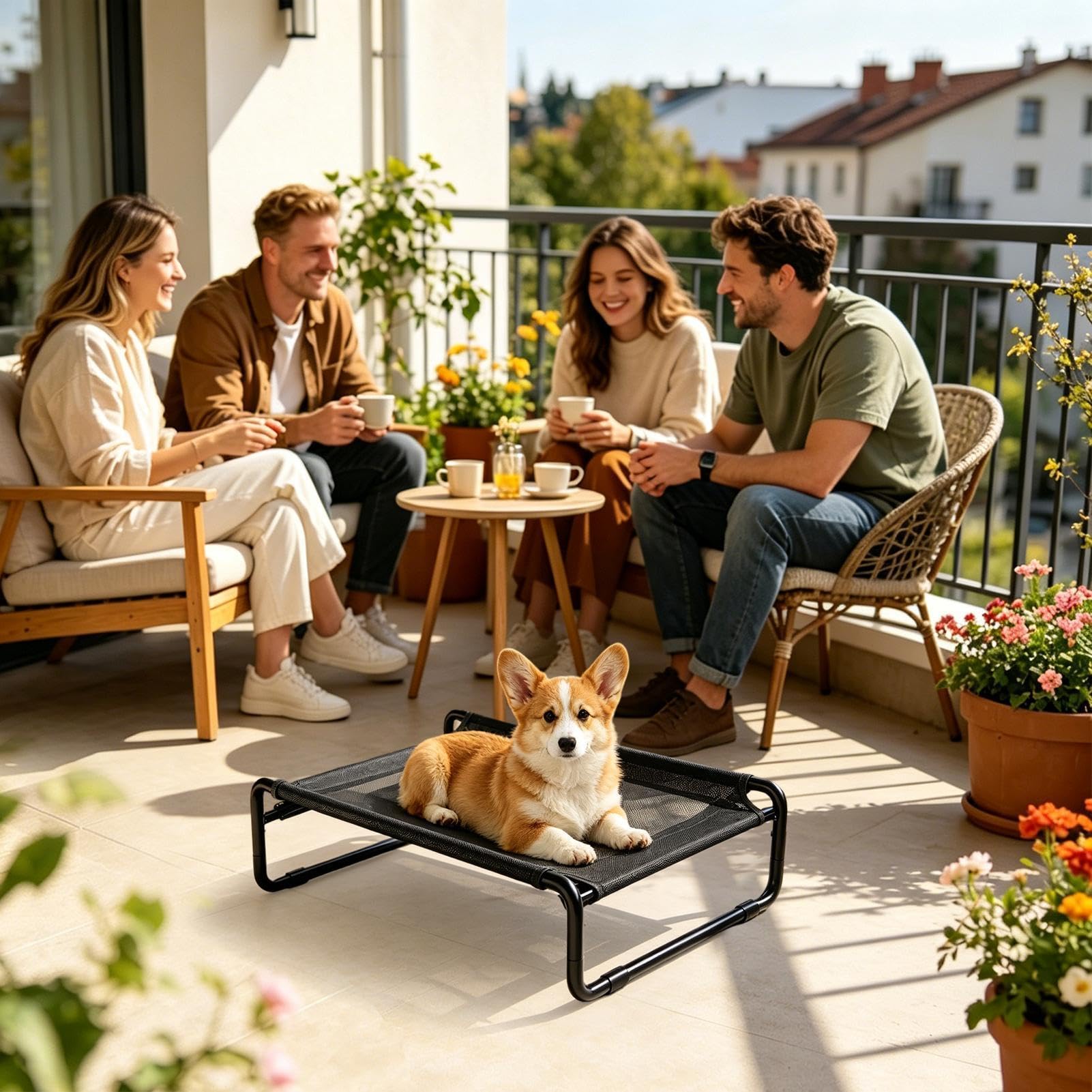 rialzato per cani Lavabile Traspirante | Cuccia da esterno per cani Per cani piccoli cuccioli gatti picnic esterno campeggio