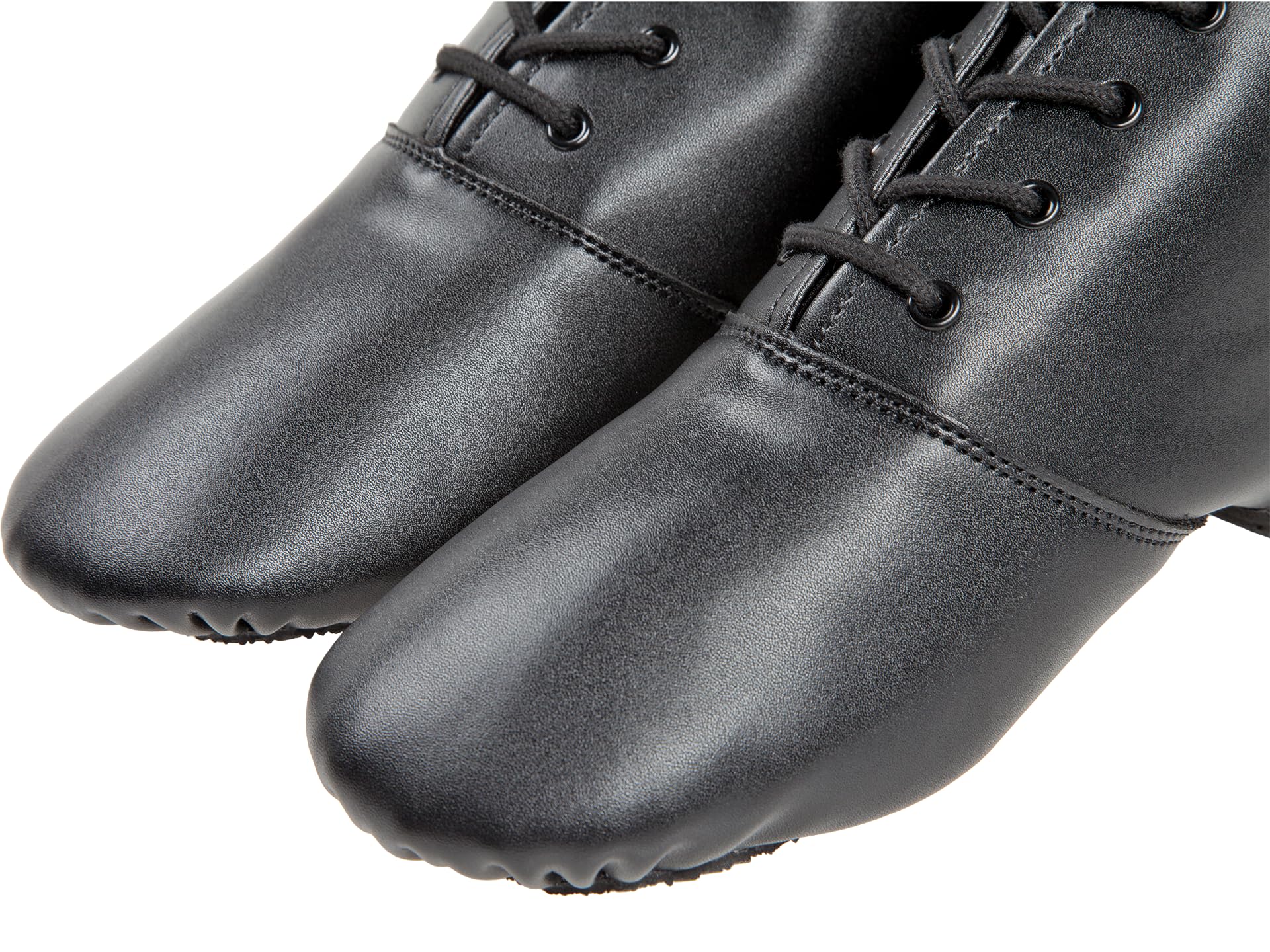 Diamant Step Gardestiefel 6-Loch Unisex Gardeschuhe Geteilte Sohle schwarz Lederimitation
