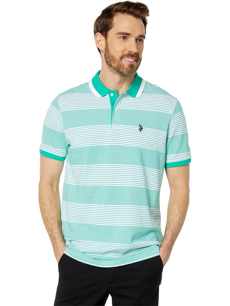 U.S. POLO ASSN. Yarn-Dye Stripe Pique Polo