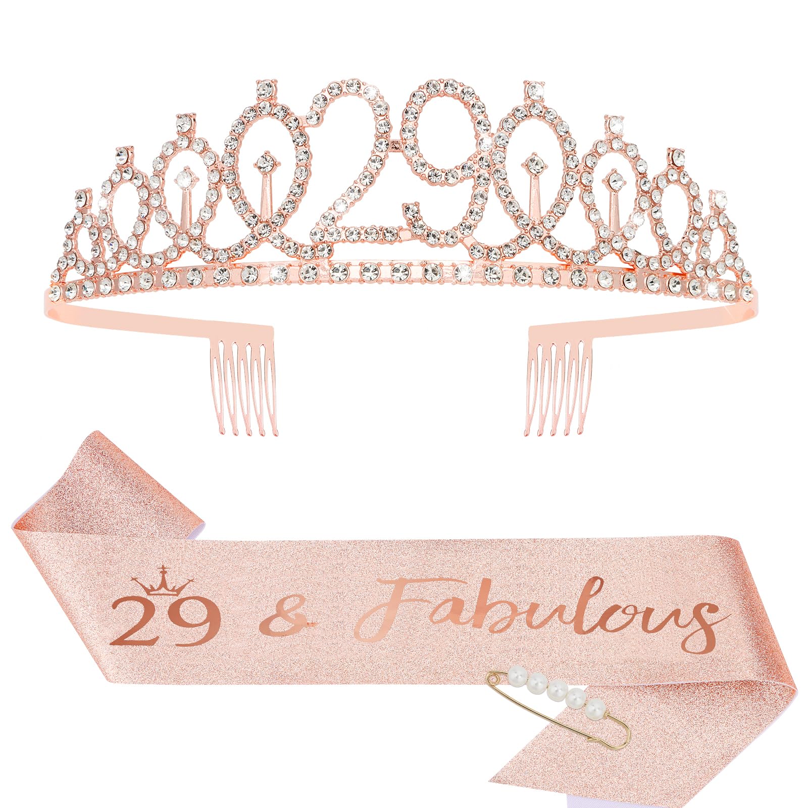 40th Birthday Crown & Sash Set - Women's Tiara -9 40th Birthday Crown & Sash Set - Women's Tiara -9