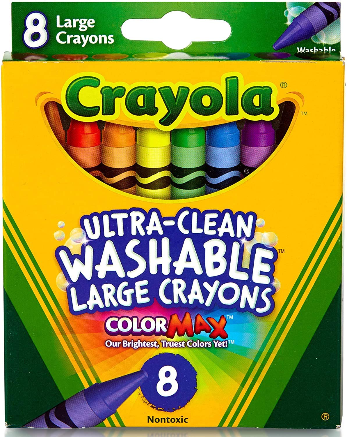 Pastelli lavabili, grandi, 8 carati, set di 3 pezzi