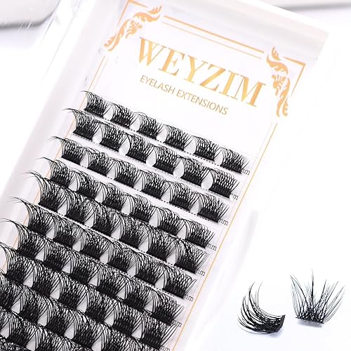 Extensiones de pestañas en racimo de pestañas para bricolaje, 72 racimos de pestañas rizadas D, Weyzim LASH, Mega volumen, pestañas individuales,