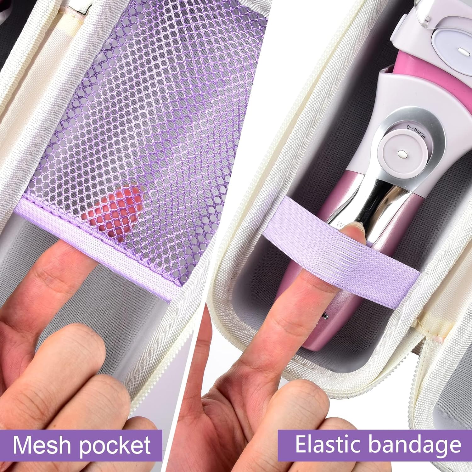 Case Compatible with Panasonic ES-AWL6AG/ES-AWL8AV/ES-WL80 Electric Shaver for Women Cordless 3 Blade Razor Pop-Up Trimmer Close Curves. Ladies Shave Razors Holder Fits for Charger -Purple (Box Only) - Image 4