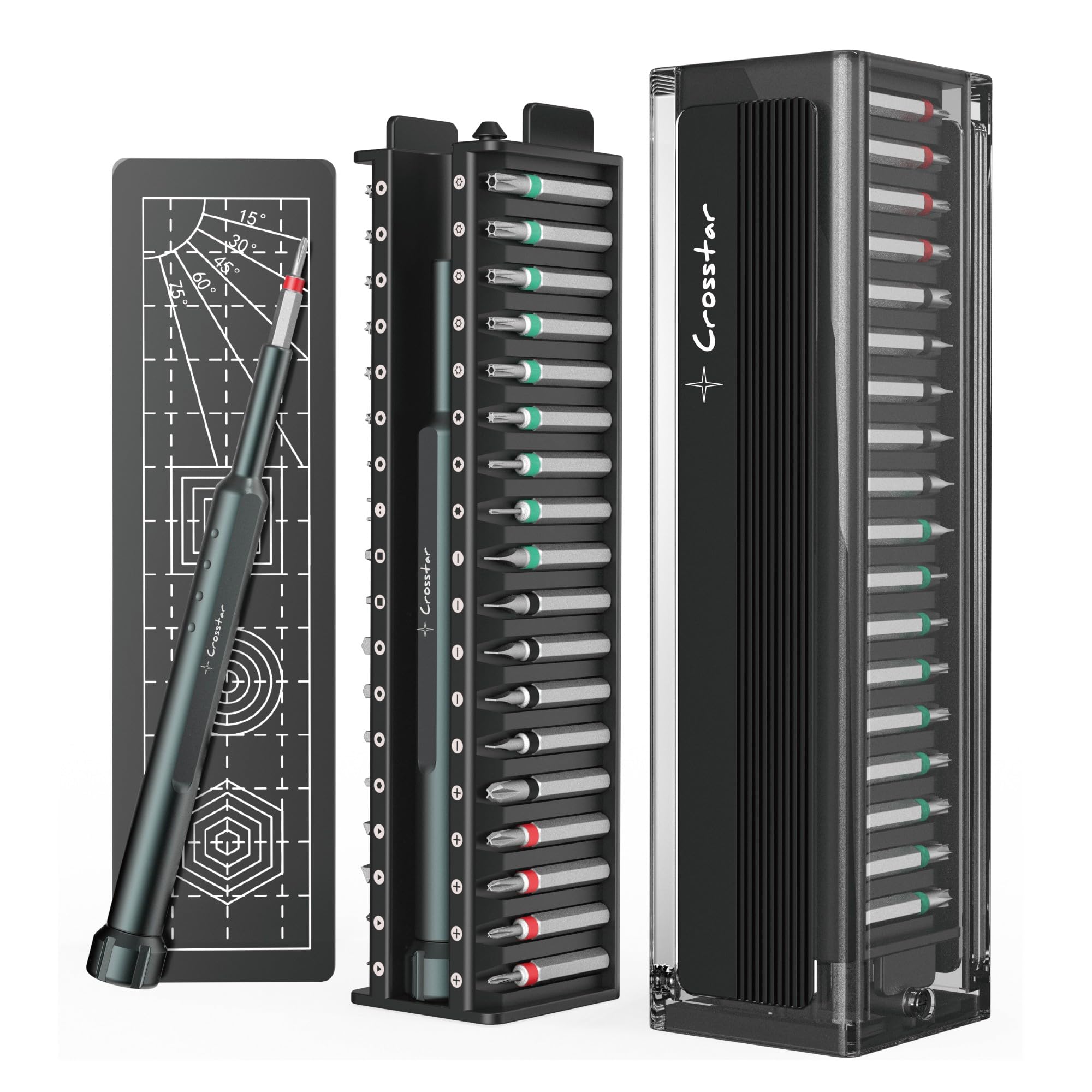 Crosstar 42-in-1 Small Precision Screwdriver Set, Professional Magnetic Mini Repair Tool Kit for Phone, Computer, Watch, Laptop, Macbook, Ring Doorbell, Eyeglass, Electronic