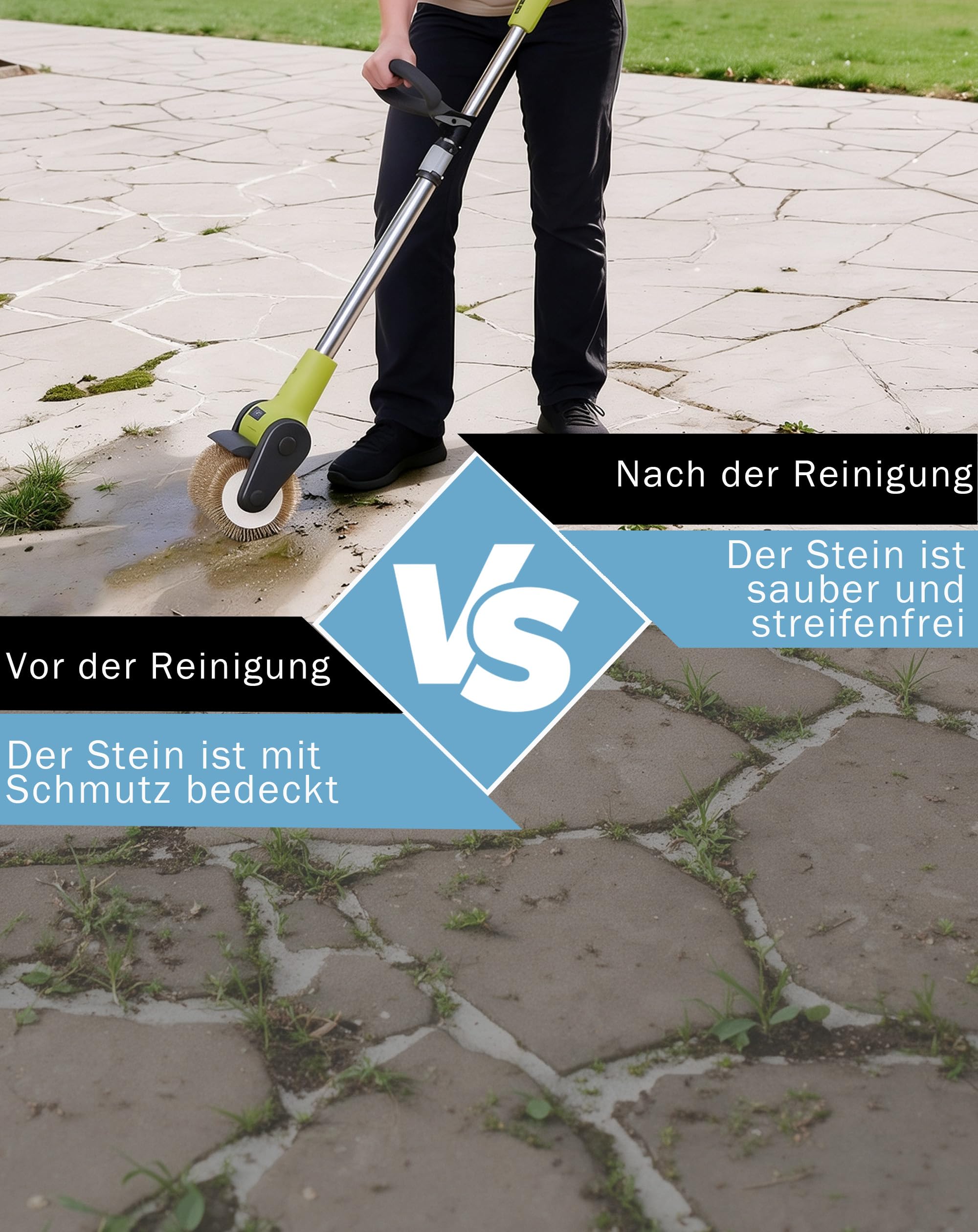 RAC824 Drahtbürste kompatibel mit RYOBI RY18PCB-0 Cordless Patio Cleaner