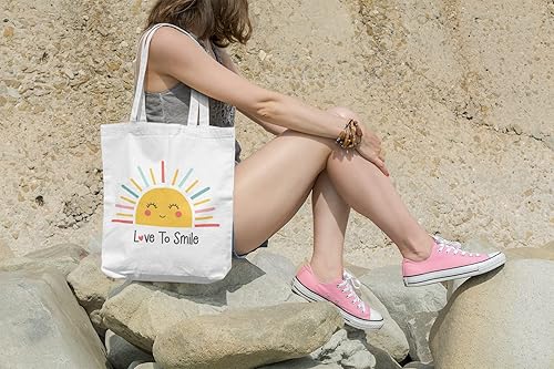 Miniatura 7 de CurryFerry Bonita bolsa de lona para mujer, bolsa de mano para libros, bolsas de compras reutilizables para comestibles, profesores, universidades y