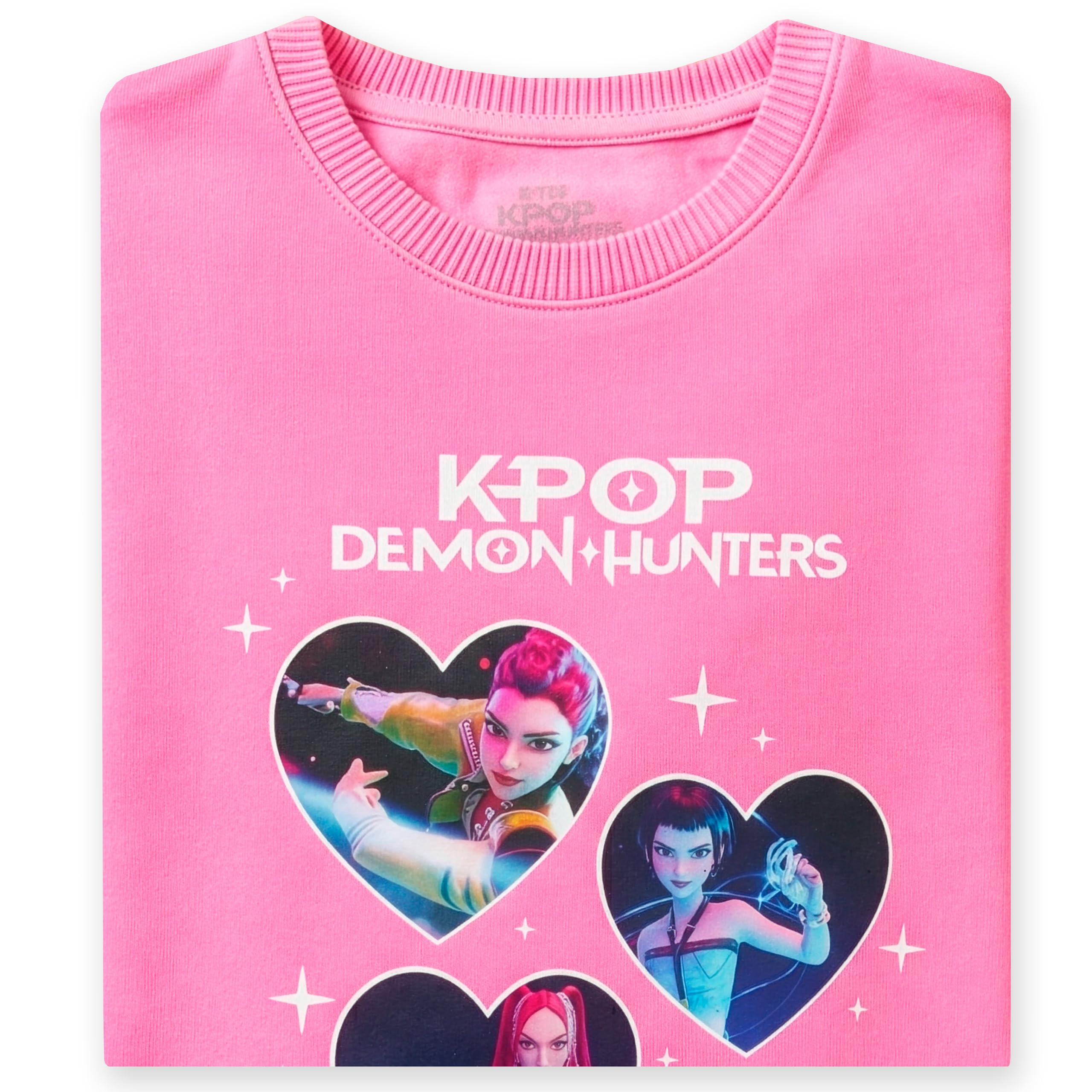 KPop Demon Hunters Pull, Sweat Enfant Mira, Rumi & Zoey, Kpop Hearts Huntrix Pull Fille