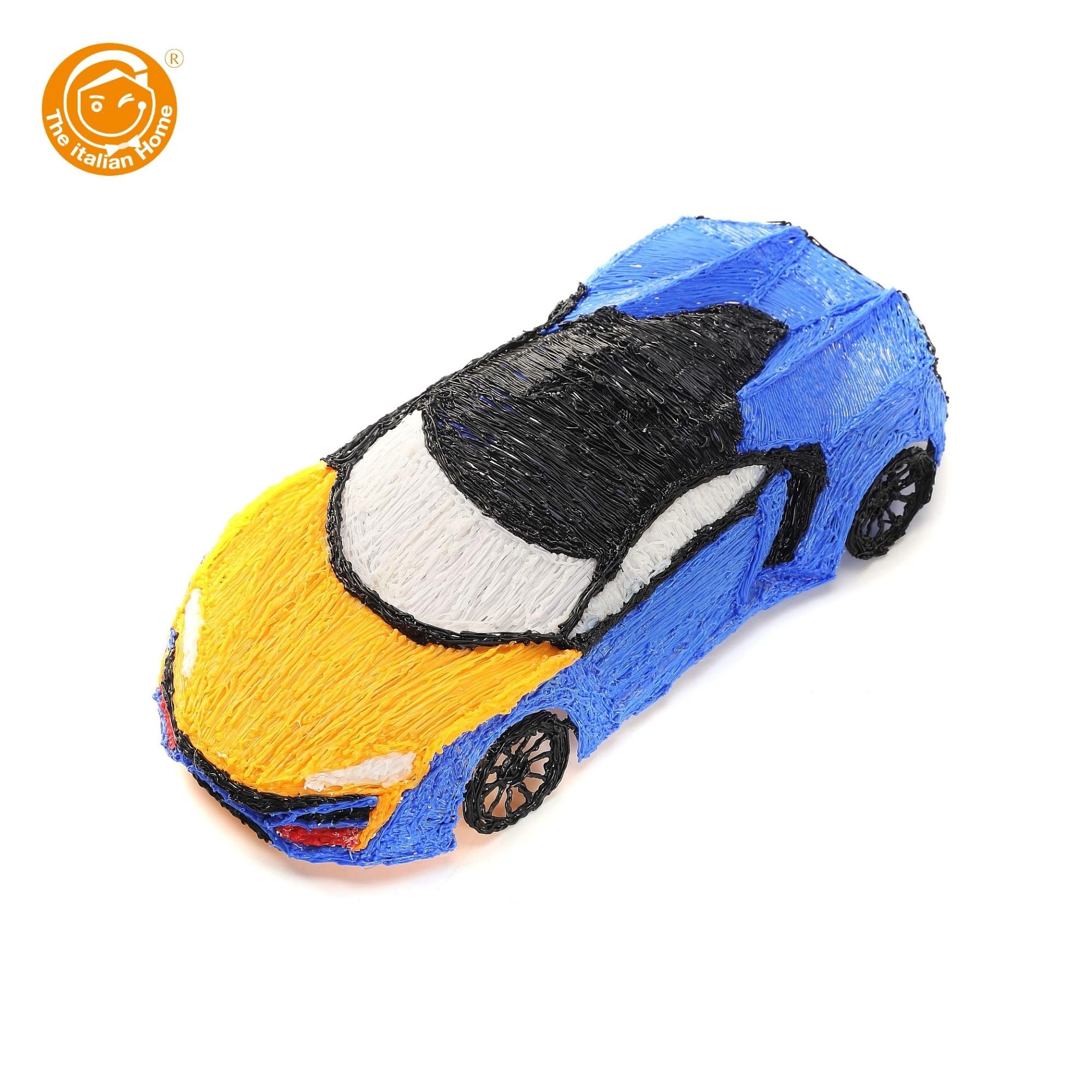 The Italian Home® Penna 3D + Filamenti PLA 12 Colori (2 Fluoerescenti) + Istruzioni in Italiano e Guida illustrata in Omaggio - Penna 3D bambini 10 anni