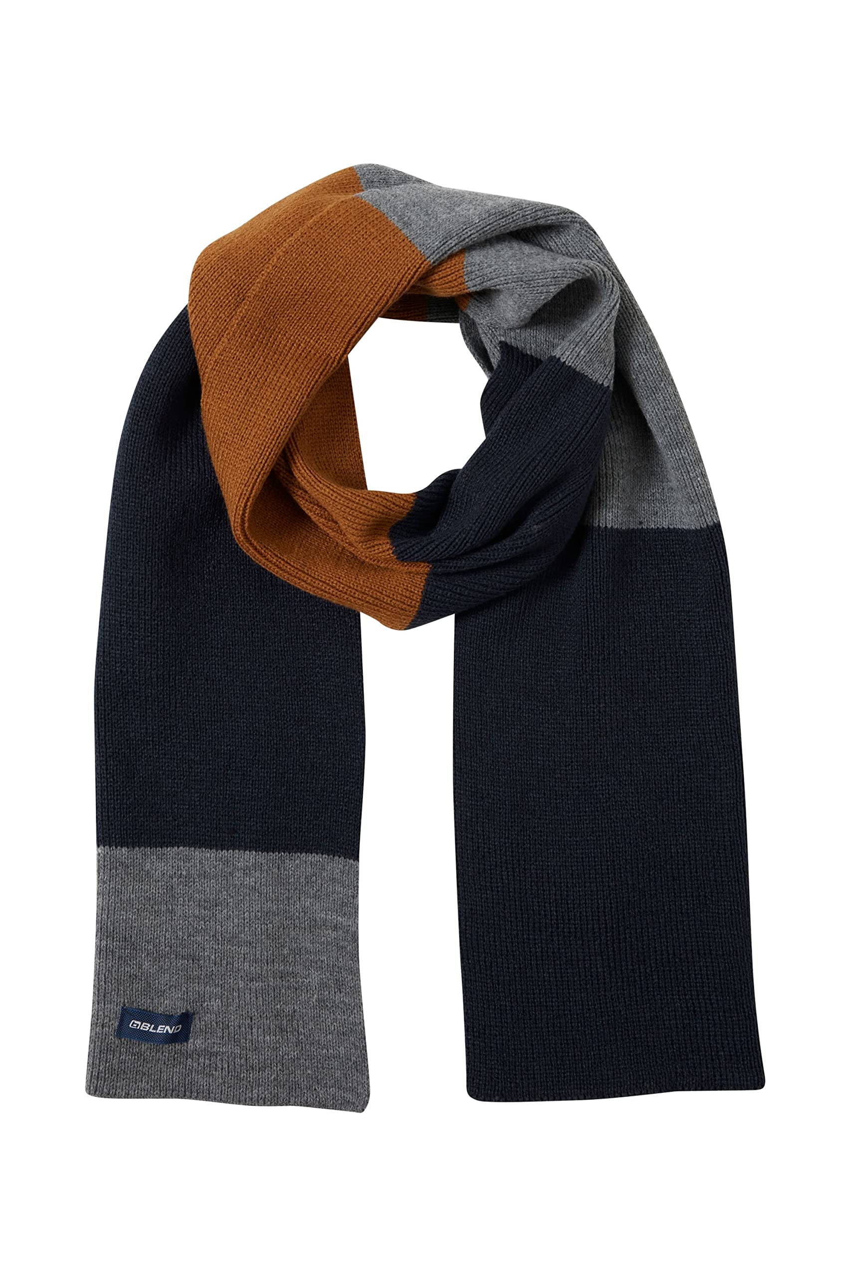 Blend Herren Schal Dress Blues – Colorblock, Baumwolle