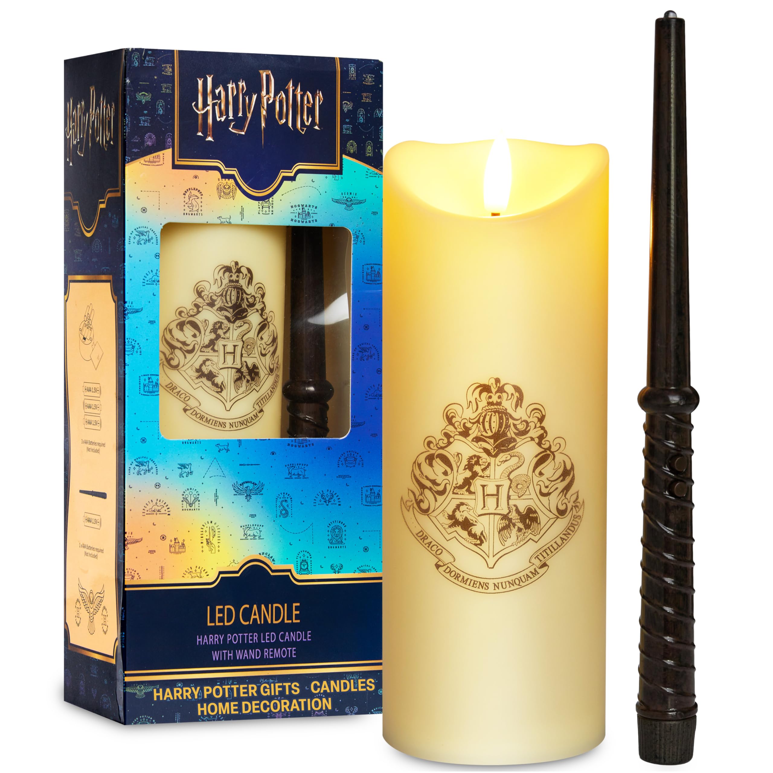 Harry Potter LED Kerze Mit Zauberstab Fernbedienung, Flammenlose LED Kerzen Für Halloween Deko, Weihnachtsdeko, Zimmer Deko, Harry Potter Geschenke