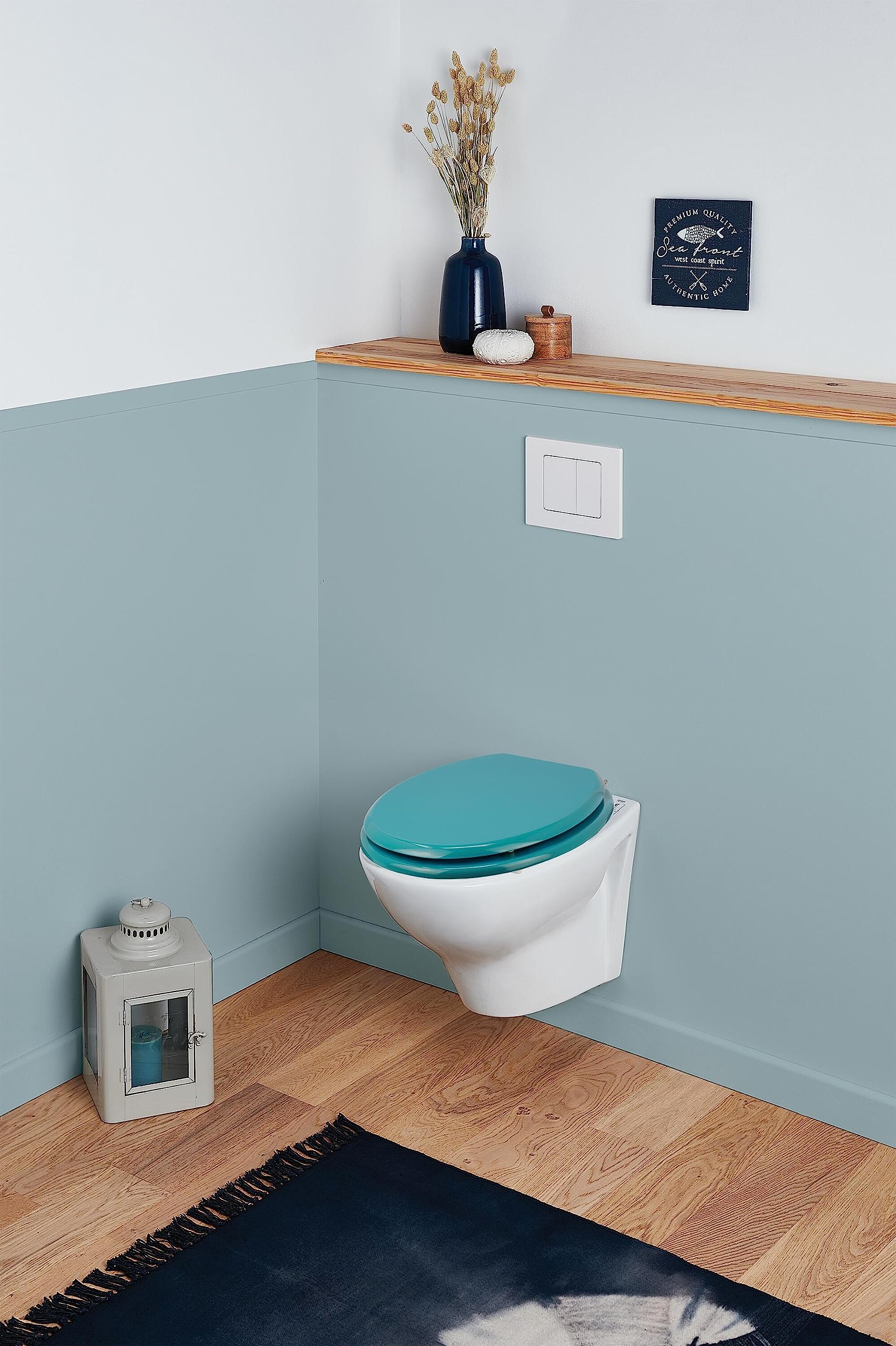 Wirquin 20722727 Sedile WC Woody 100% fsc, blu