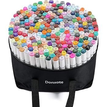 Amazon Com Donxote 168 Color Dual Tip Permanent Sketch Markers Art Alcohol Cartoon Graphic Drawing Adults Kids Drawing Coloring Marker Highlighter Pens Office Products