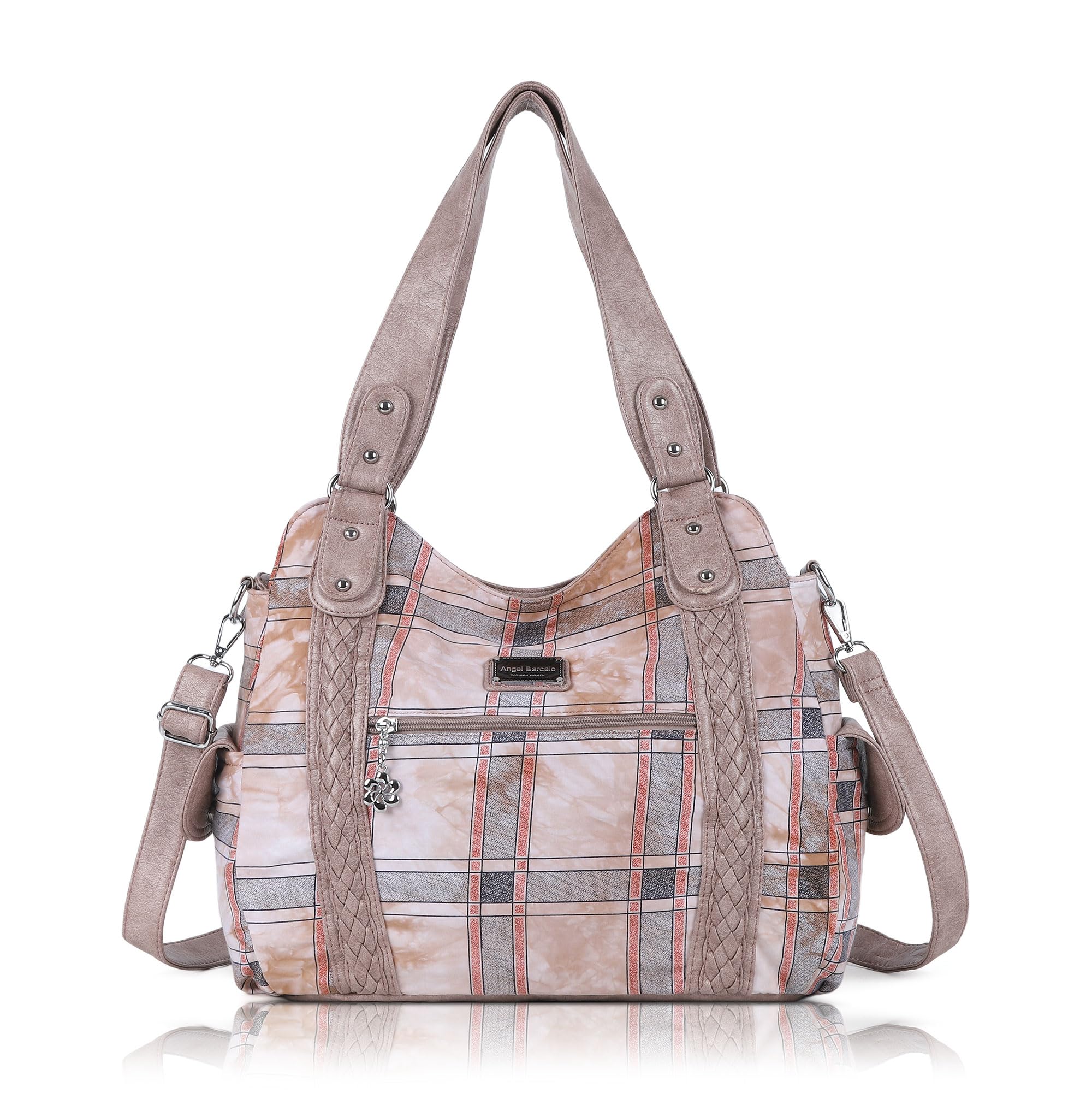 Angel Barcelo Large Purses for Women Soft PU Leather Hobo Bag for Women Shoulder Bag