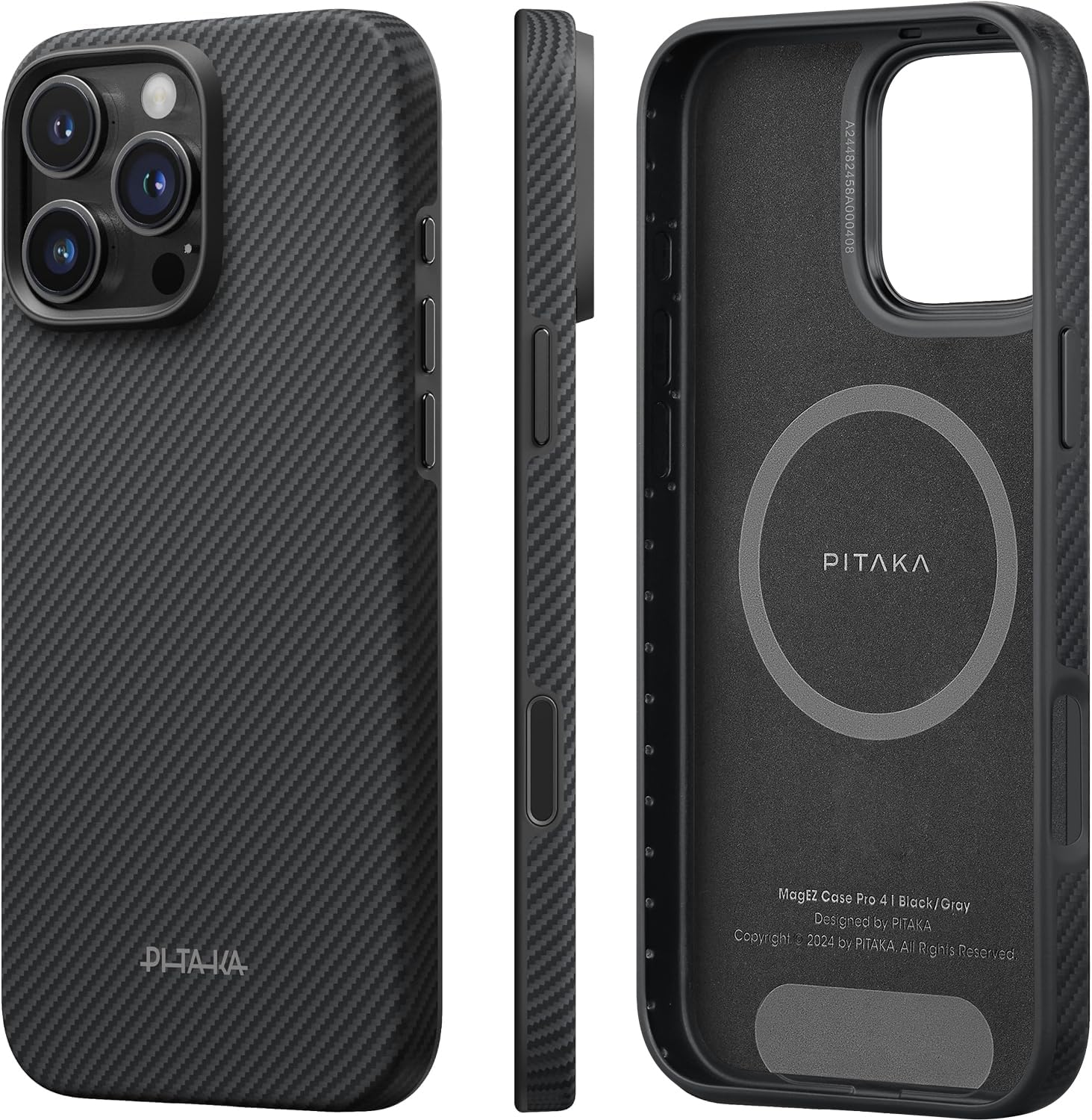 PITAKA MagEZ Case 6 ブラック/グレー　ピタカiPhone16 Amazon.com: pitaka for iPhone 16 Pro Max Case 6.9