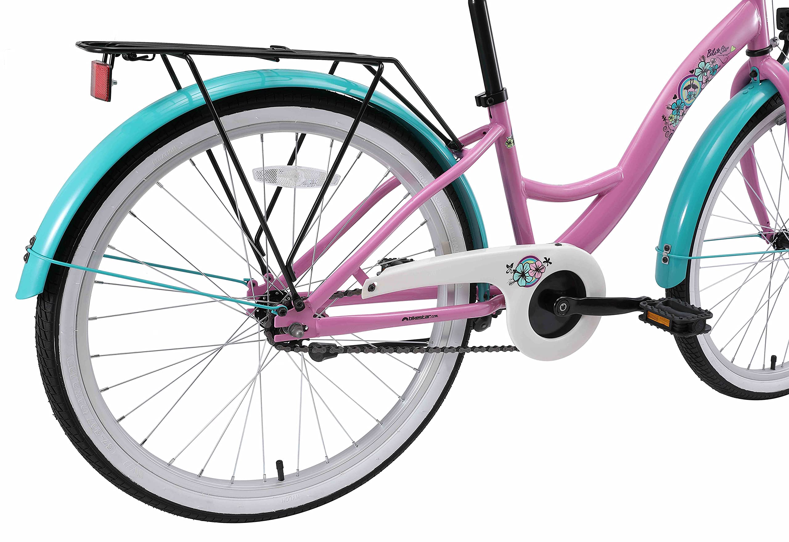 BIKESTAR Bicicleta Infantil para niñas a Partir de 10 años | Bici 24 Pulgadas con Frenos | 24" Edición Clásica
