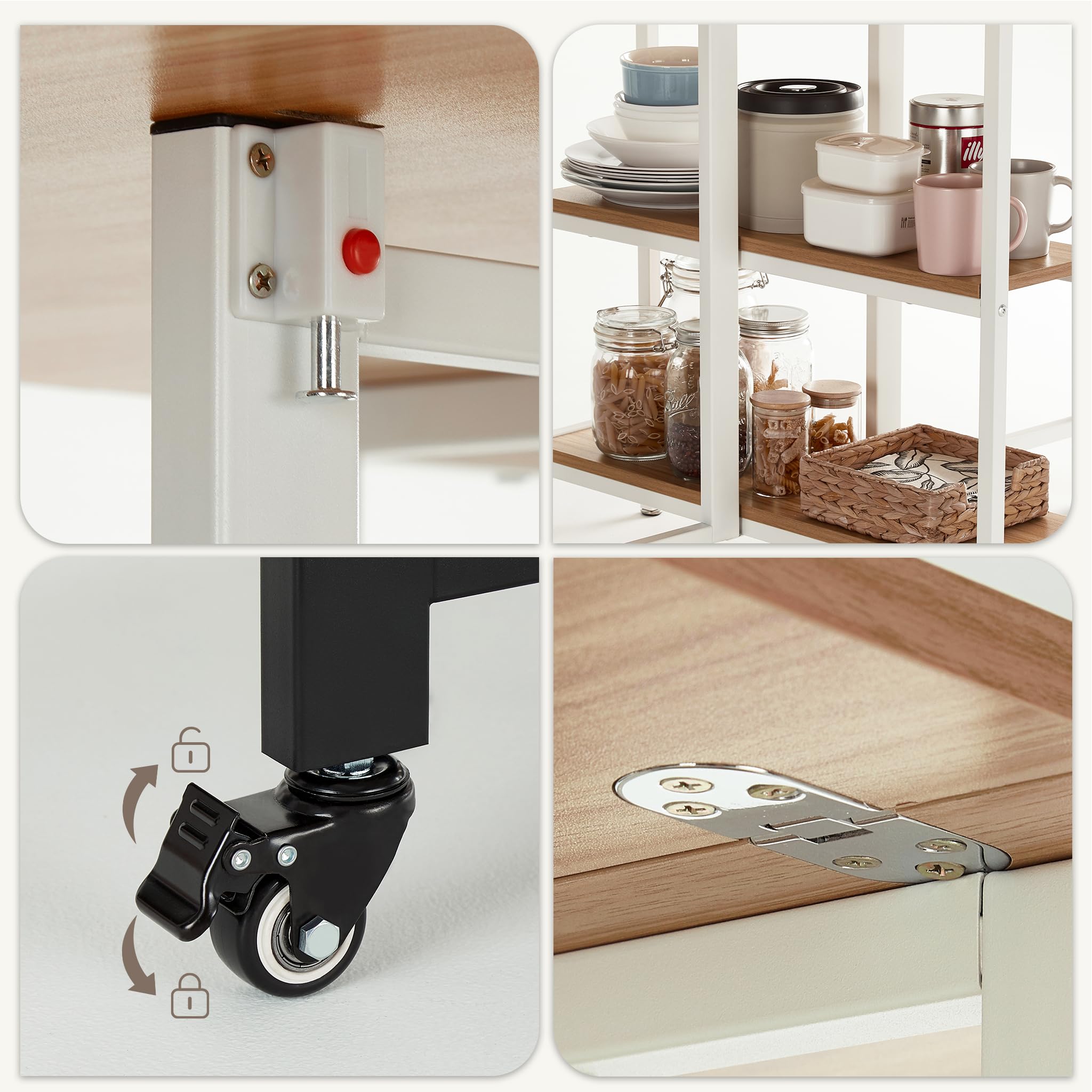 Mondeer Klappbarer Esstisch, Küchentisch für Kleine Räume | Ausklappbare,Küche,Esszimmer,Wohnzimmer,2-4 Personen