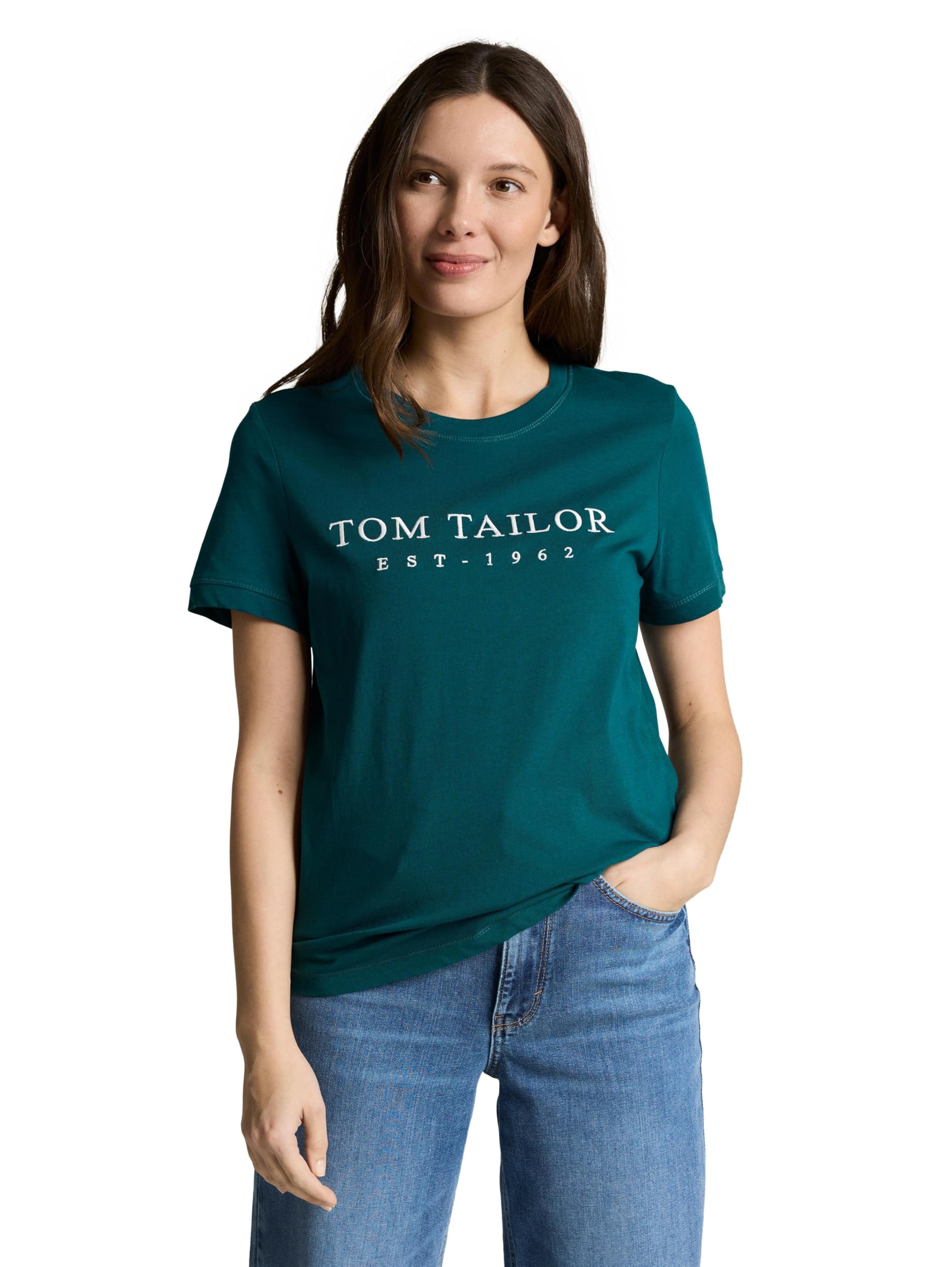 Basic T-Shirt mit Logo-Print