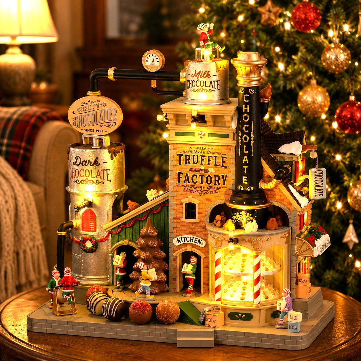 Lemax 15805-UK Santa's Wonderland Sights & Sounds: The Christmas Chocolatier Truffle Factory