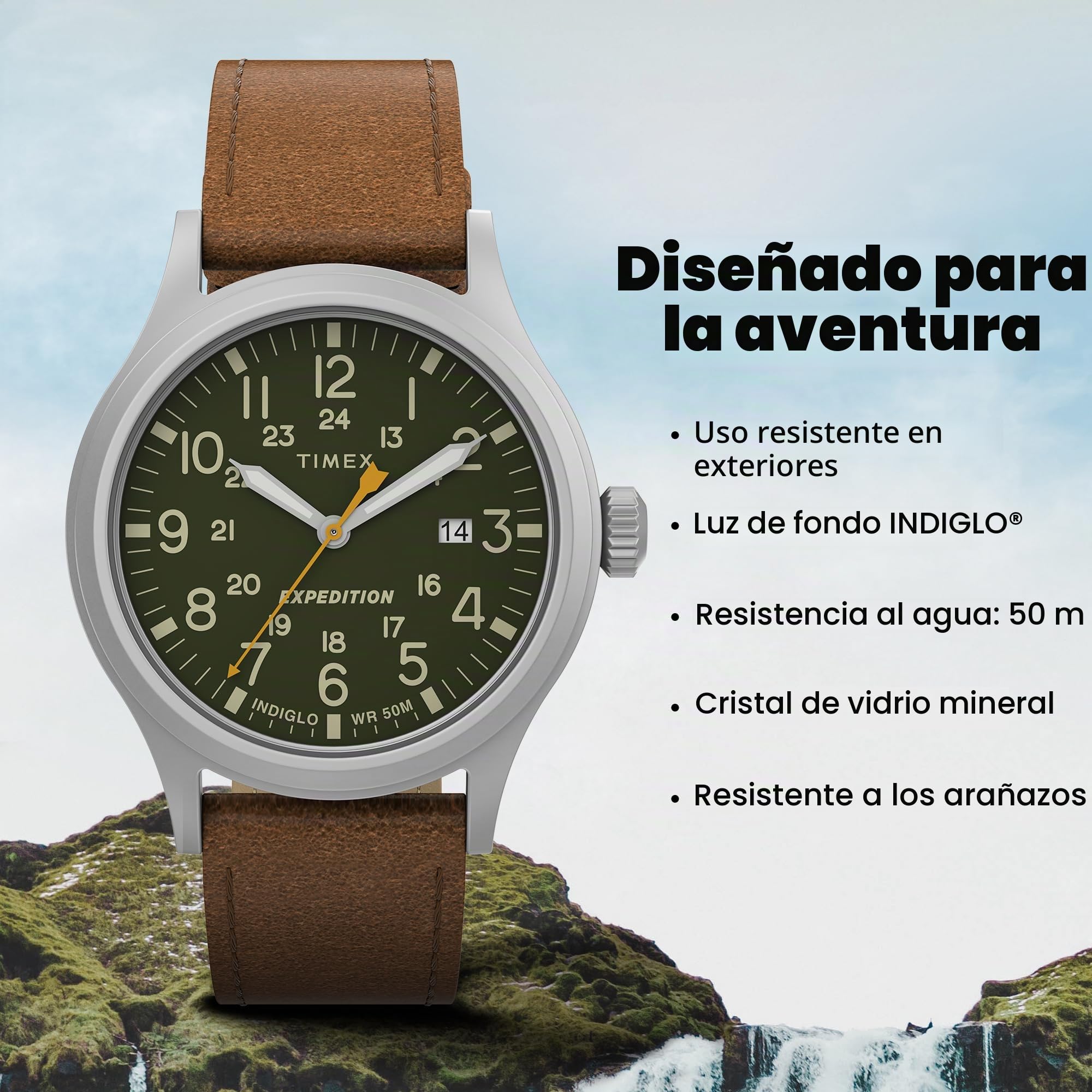 Timex Reloj analógico para Hombre con Correa de Tela Expedition Scout